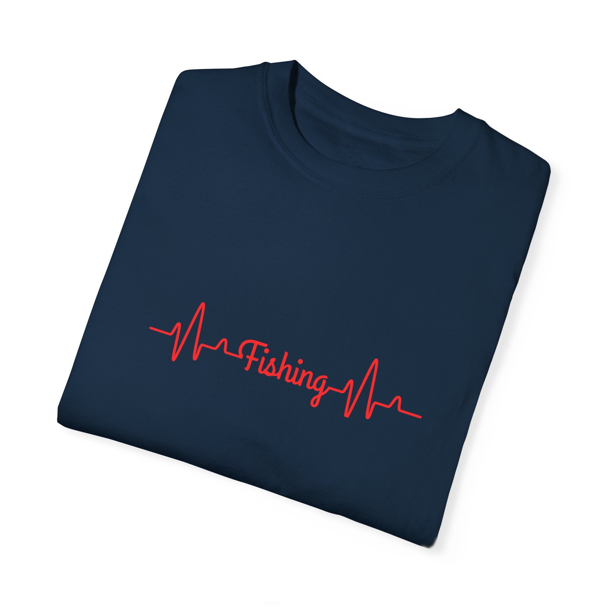 "Fishing Heartbeat" Unisex Garment-Dyed T-Shirt
