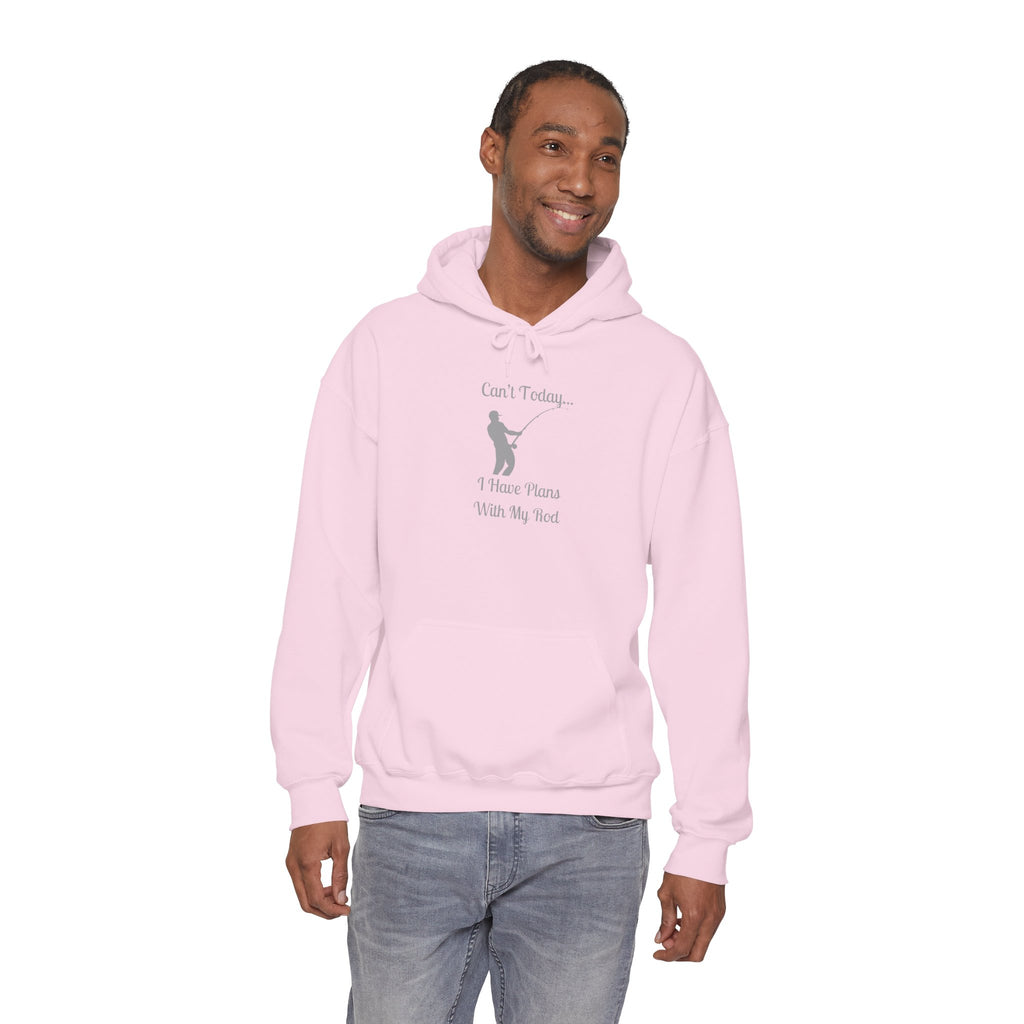 Hooded Sweatshirt - 'Can't Today...I Have Plans With My Rod' Fishing Theme