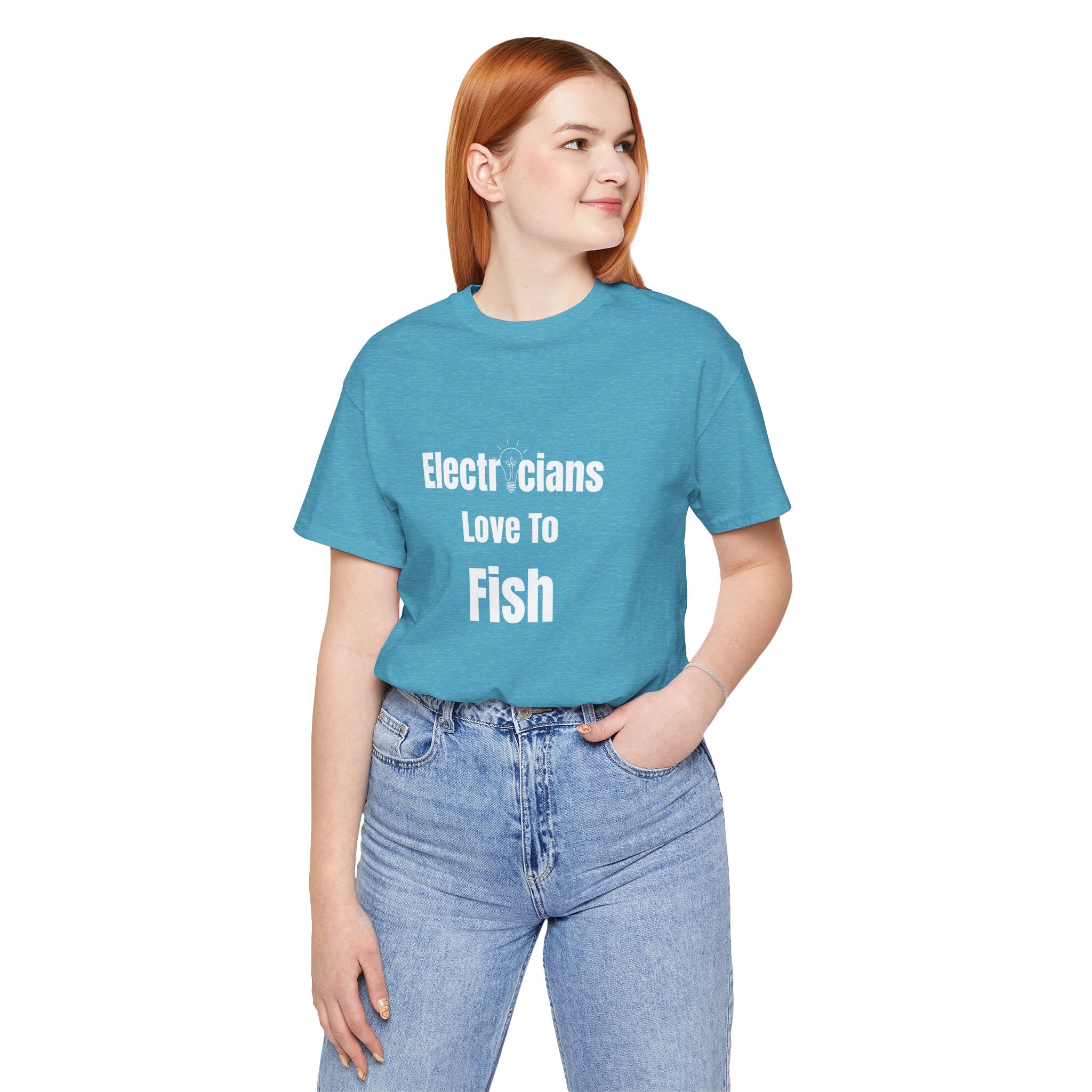 Electricians Love to Fish T-Shirt — Funny Fishing Tee for Electricians