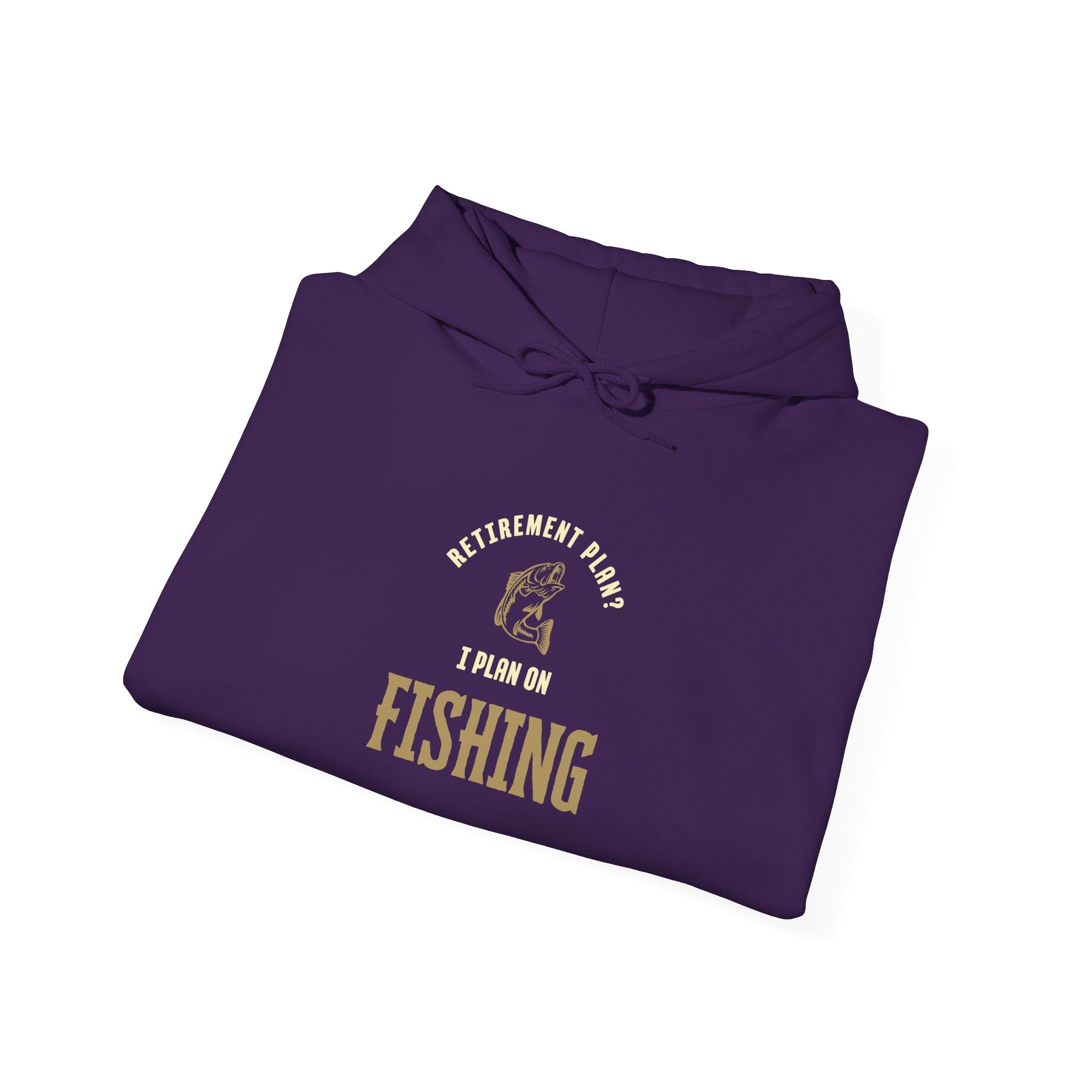 Fishing Enthusiast Hoodie – "Retirement Plan? I Plan on Fishing" Unisex Heavy Blend Sweatshirt