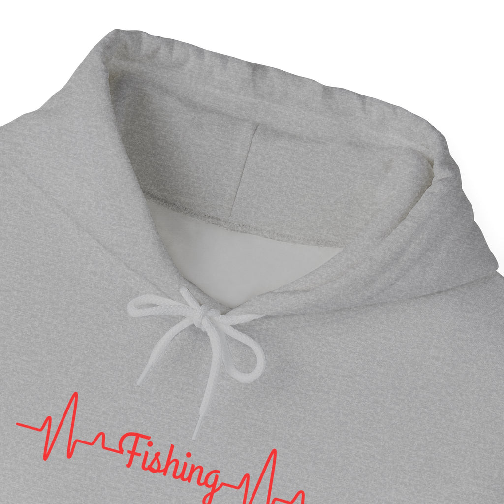"Fishing Heartbeat" Unisex Hooded Sweatshirt