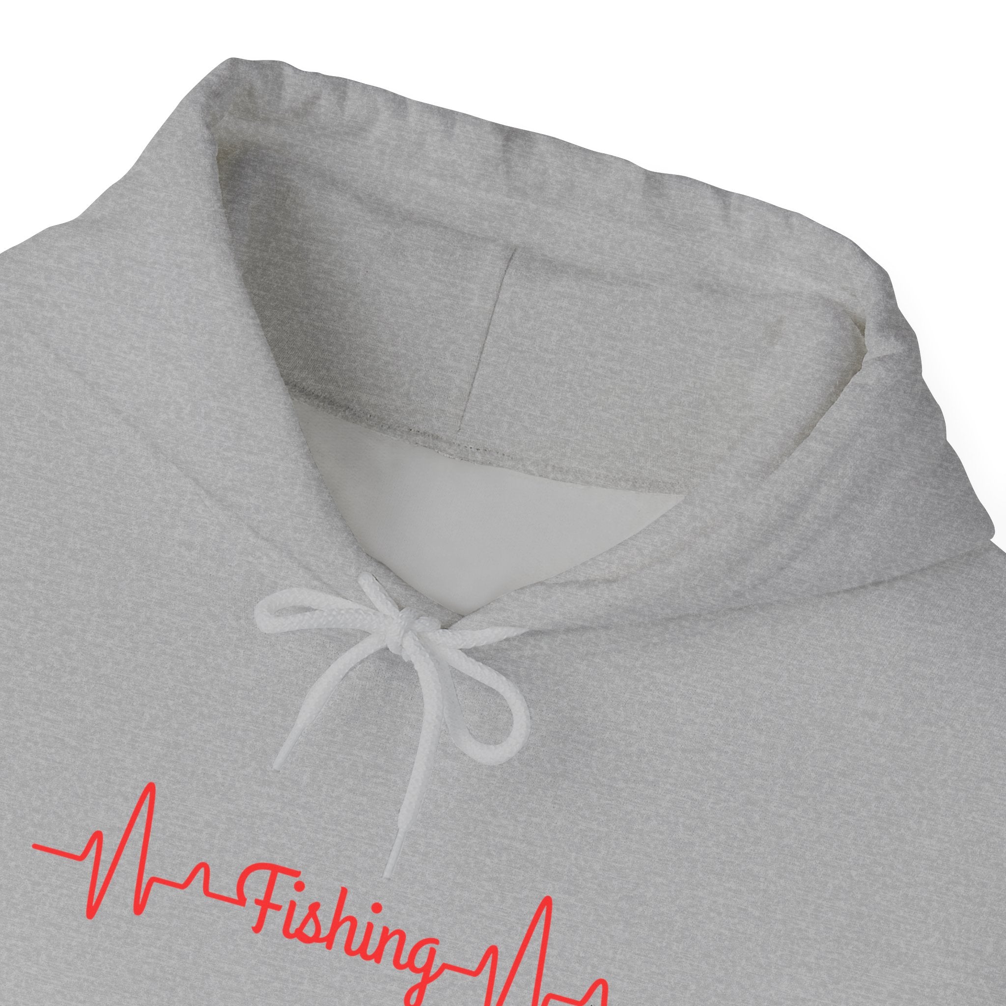 "Fishing Heartbeat" Unisex Hooded Sweatshirt