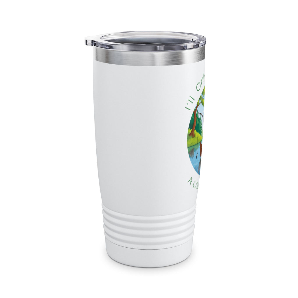"I'll Only Be Gone A Couple Hours" Funny Fishing Insulated Travel Mug — Gift for Anglers