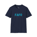 Humorous Unisex Softstyle T-Shirt - "Fish Around and Find Out - FAFO" Shark Design