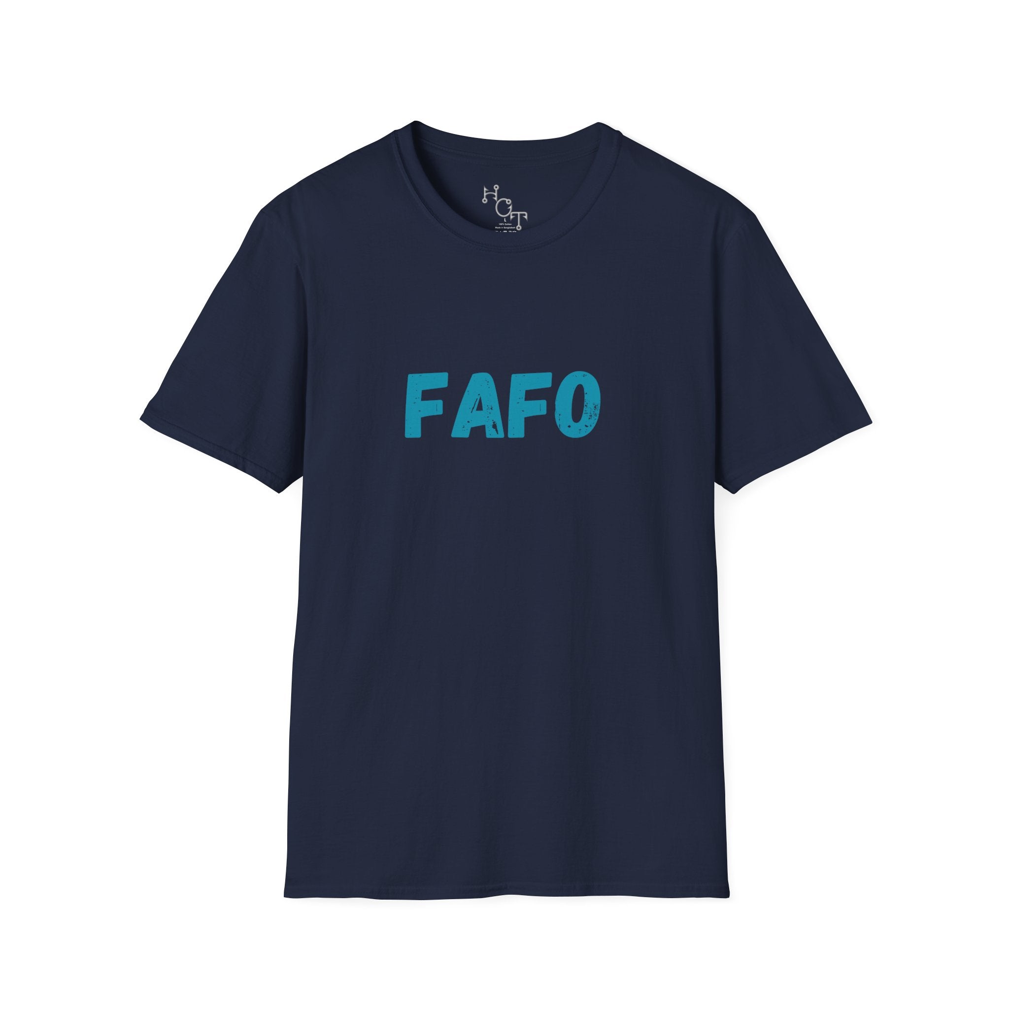 Humorous Unisex Softstyle T-Shirt - "Fish Around and Find Out - FAFO" Shark Design