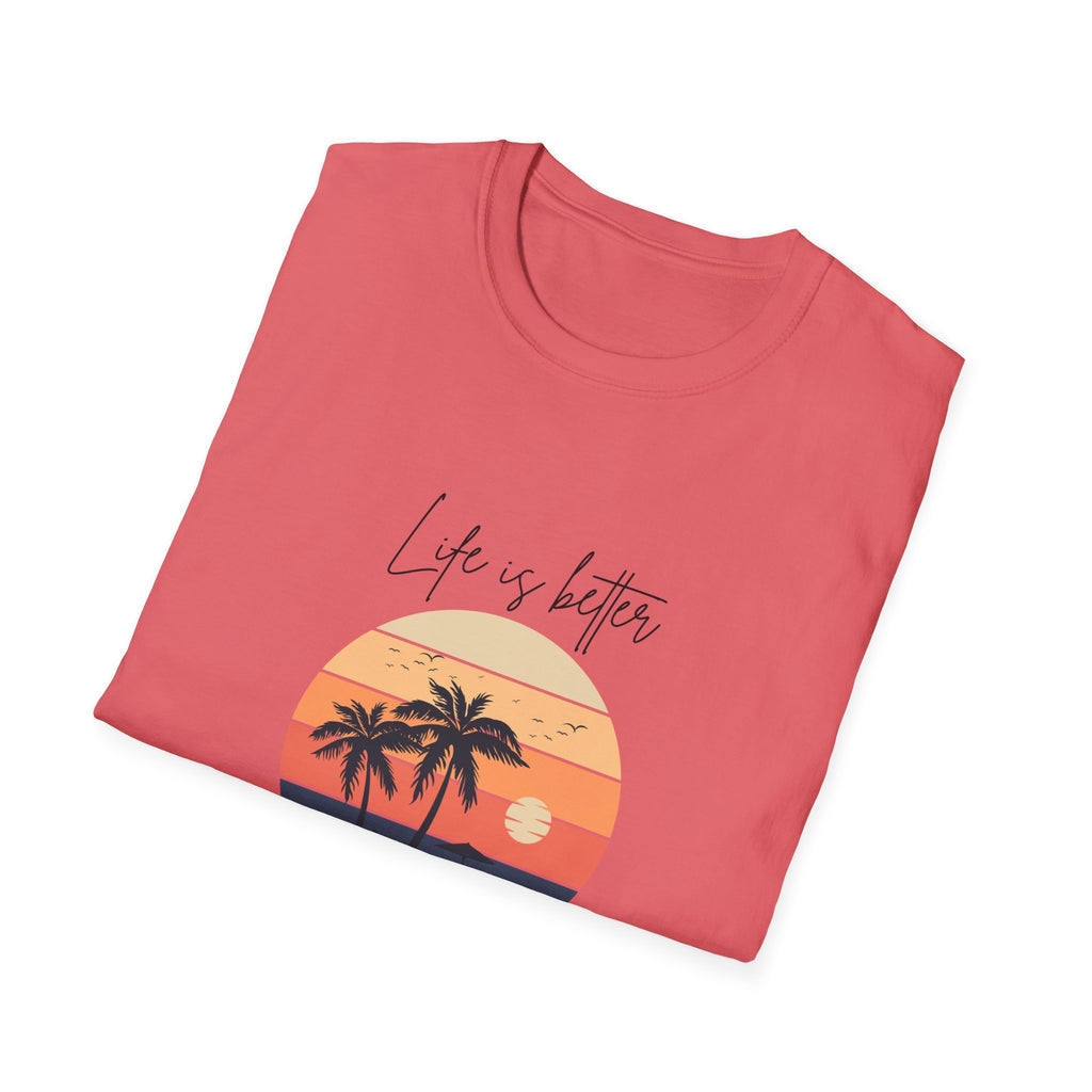 Life is Better @ The Beach Unisex Softstyle T-Shirt