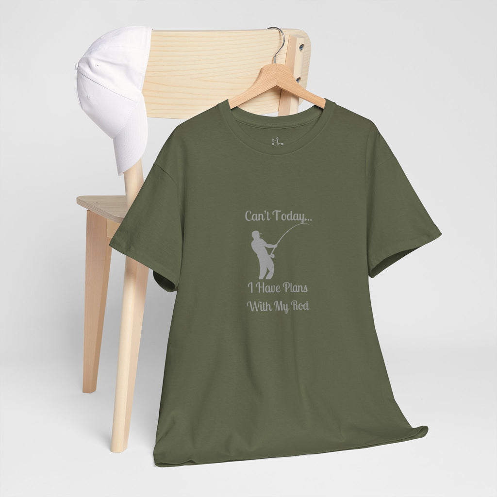 Fishing T-Shirt - "Can't Today... I Have Plans With My Rod" Casual Angler Tee