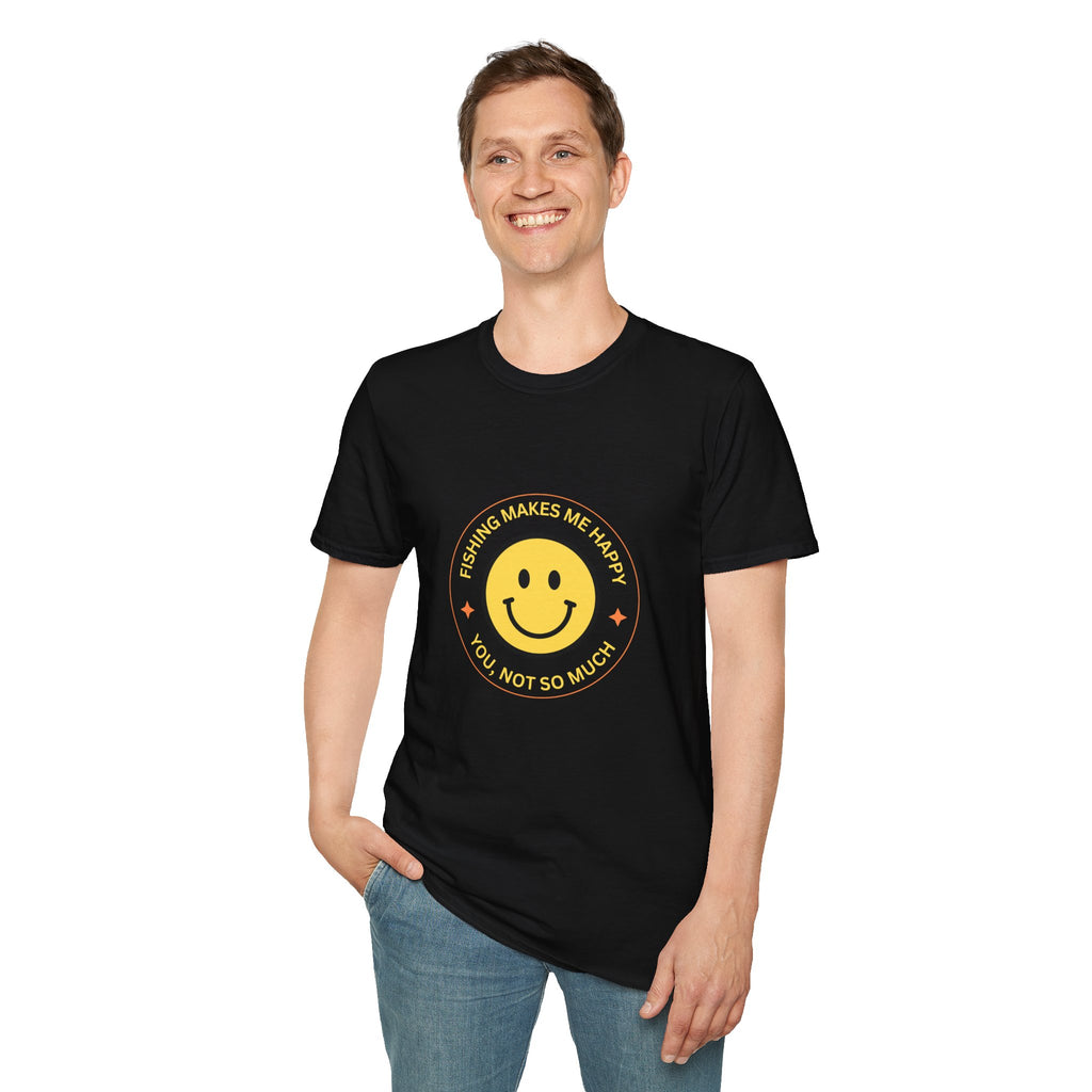 "Fishing Makes Me Happy" Unisex Softstyle T-Shirt