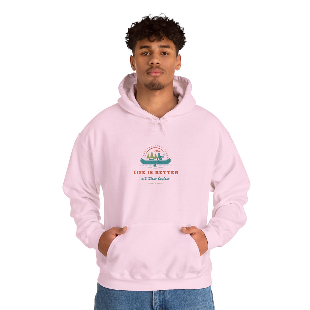 "Life Is Better at the Lake" Hoodie — Cozy Lake Cabin Hooded Sweatshirt