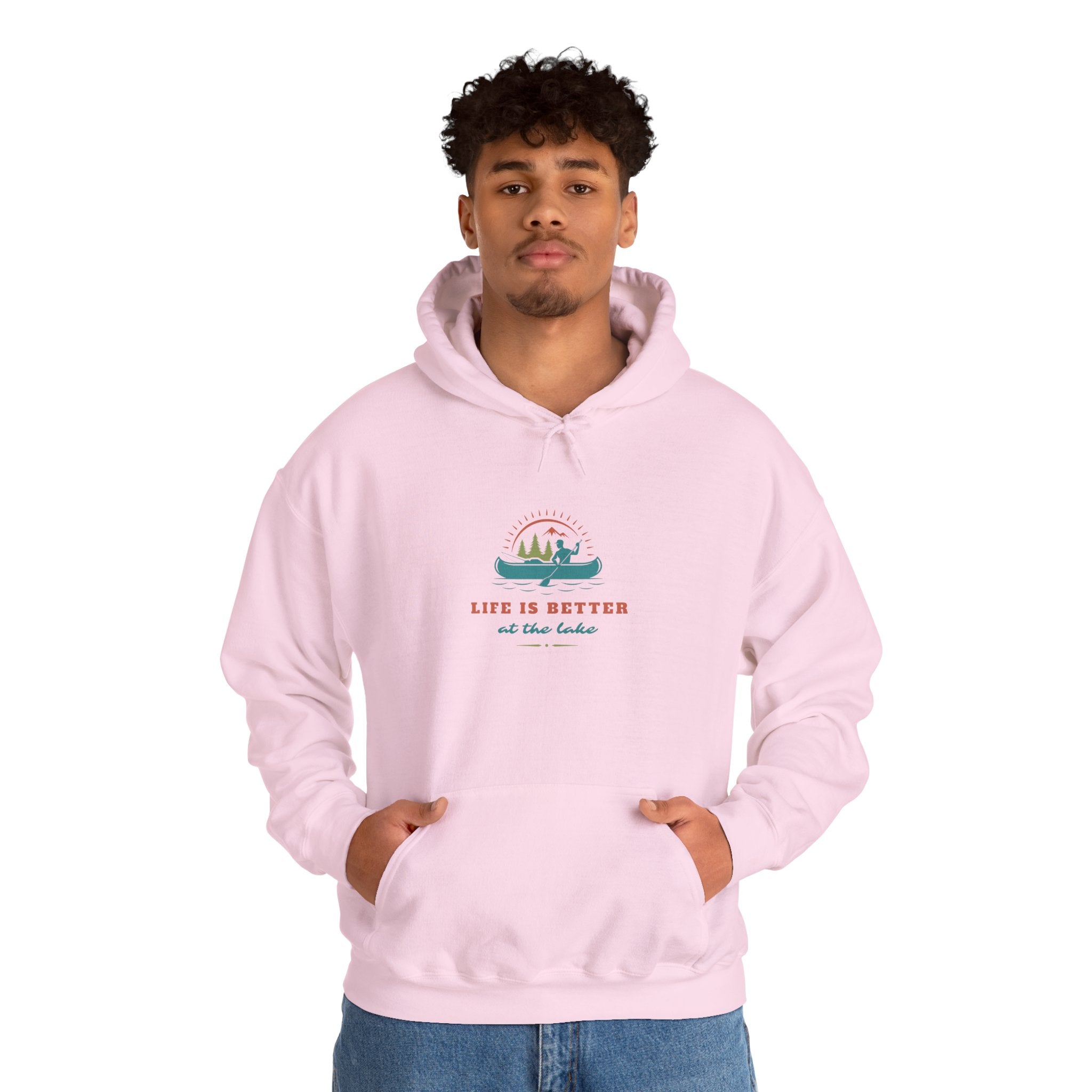 "Life Is Better at the Lake" Hoodie — Cozy Lake Cabin Hooded Sweatshirt