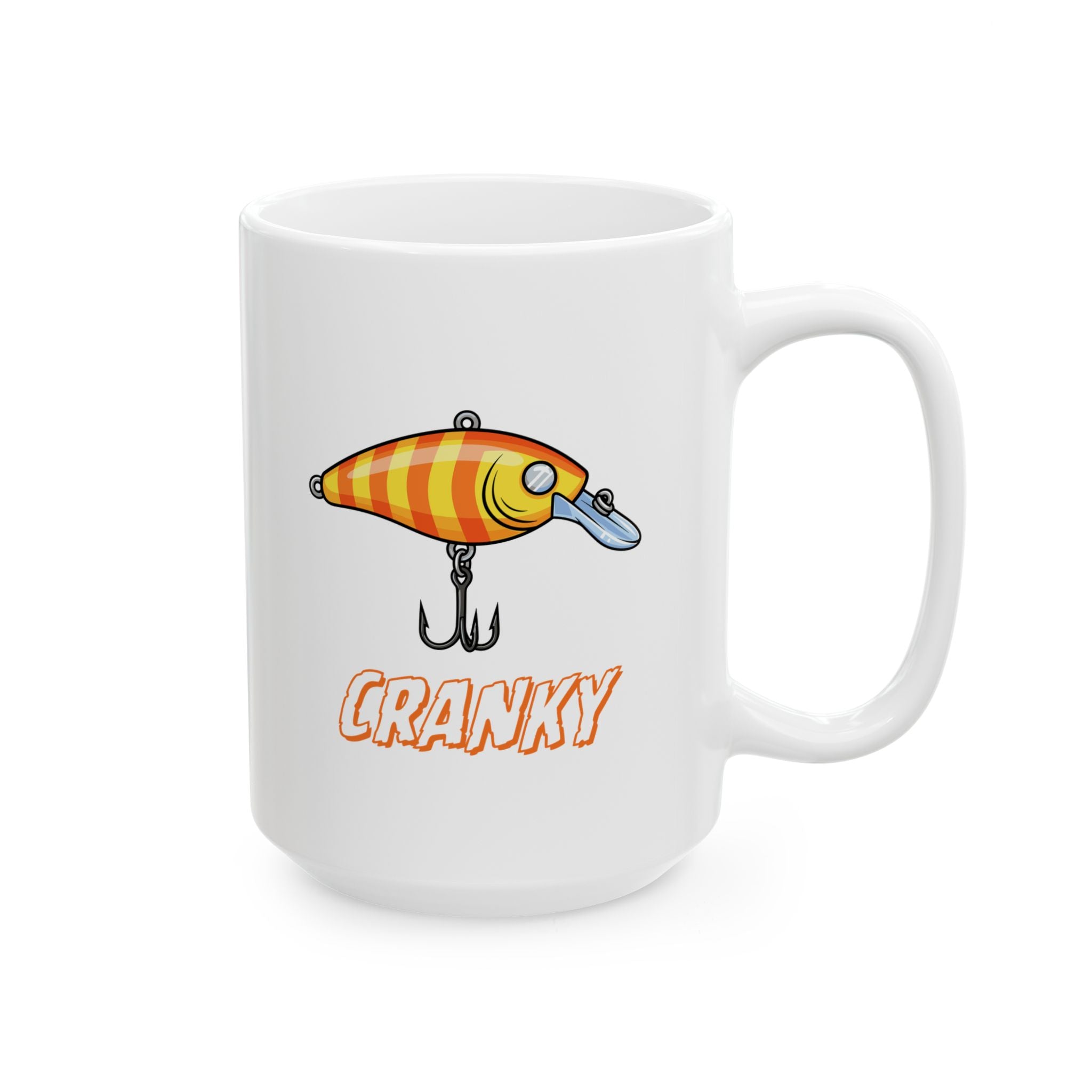 "Cranky" Fishing Themed Ceramic Mug — (11oz, 15oz)