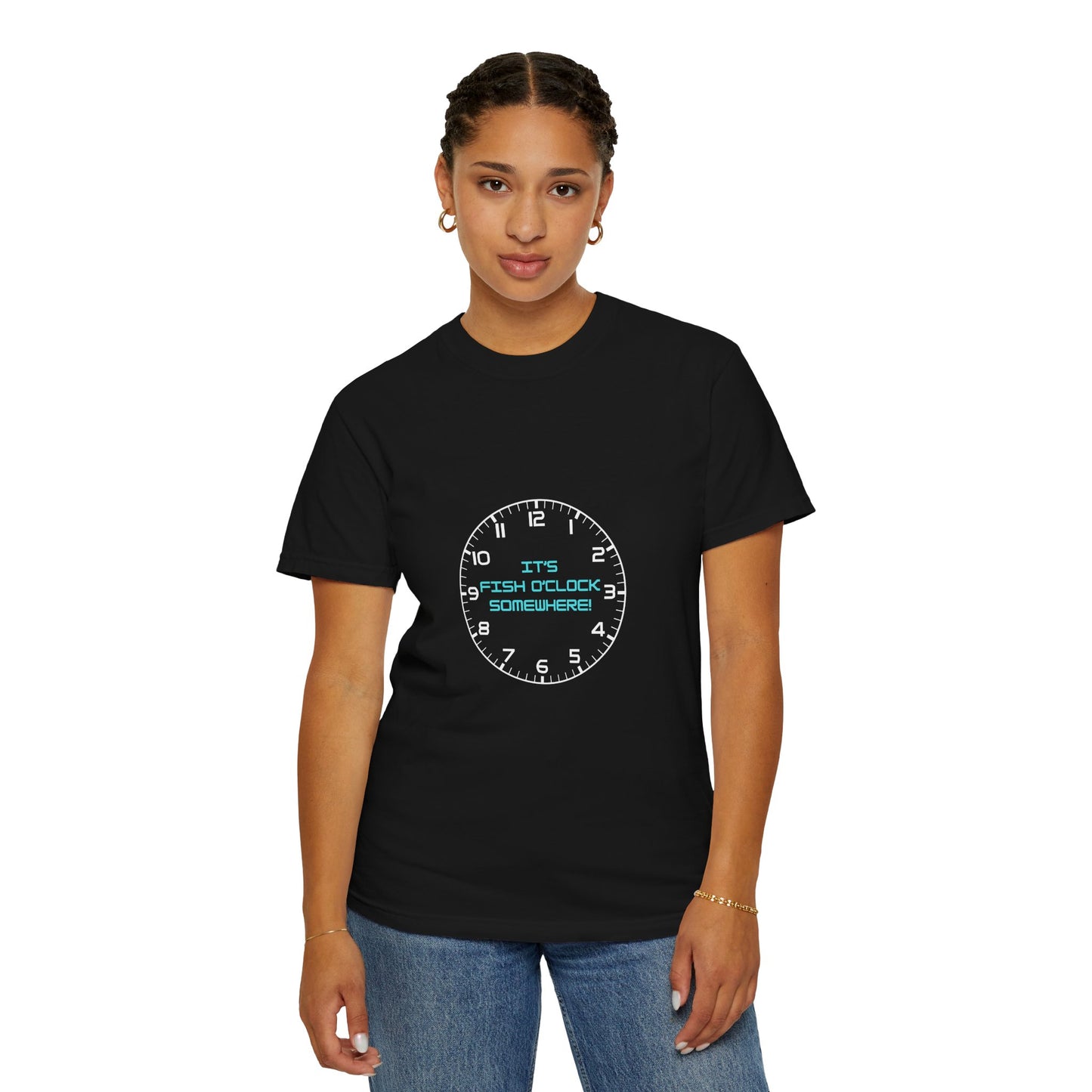 Unisex "It's Fish O'Clock Somewhere!" T-Shirt - Fun Garment-Dyed Tee for Fishing Lovers