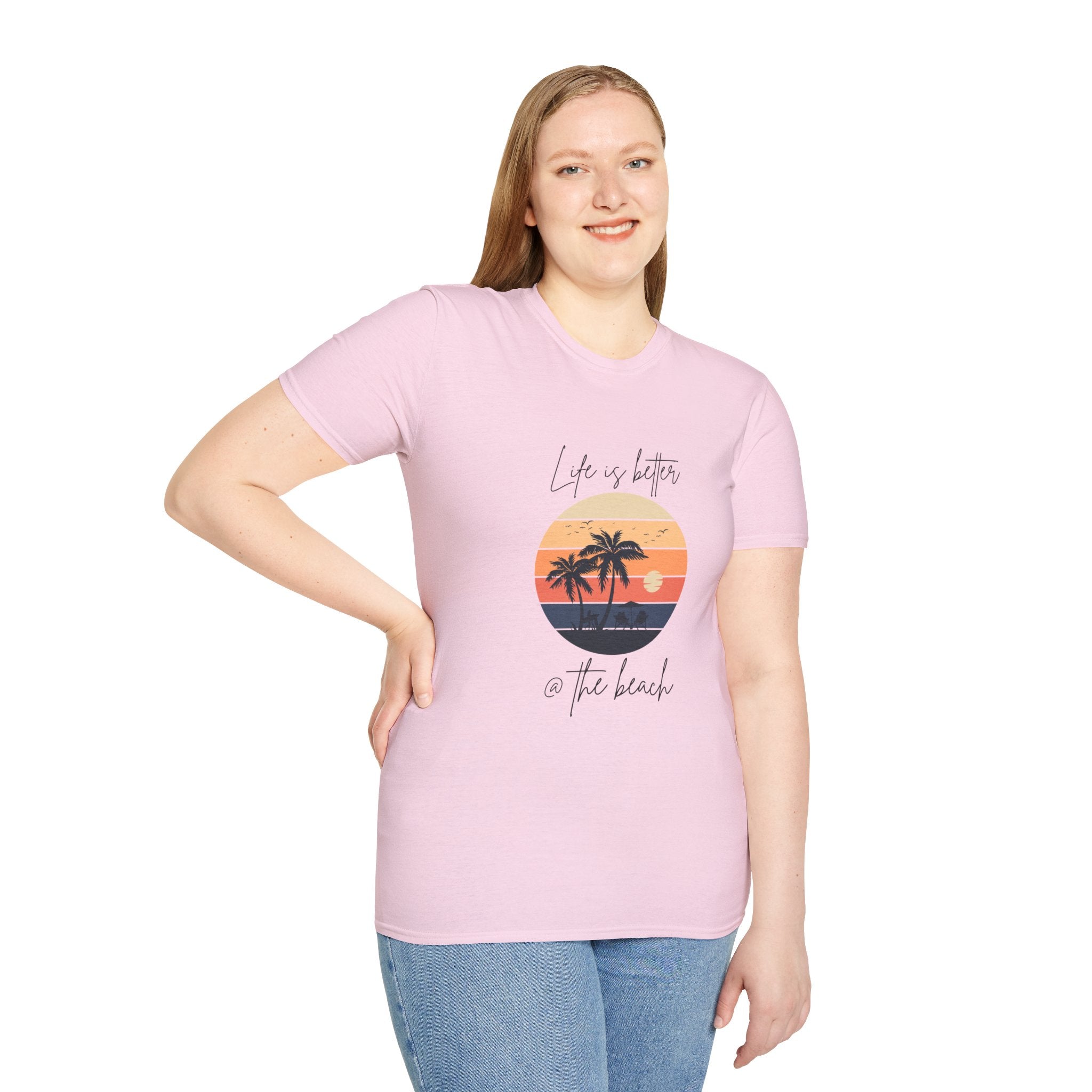 Life is Better @ The Beach Unisex Softstyle T-Shirt