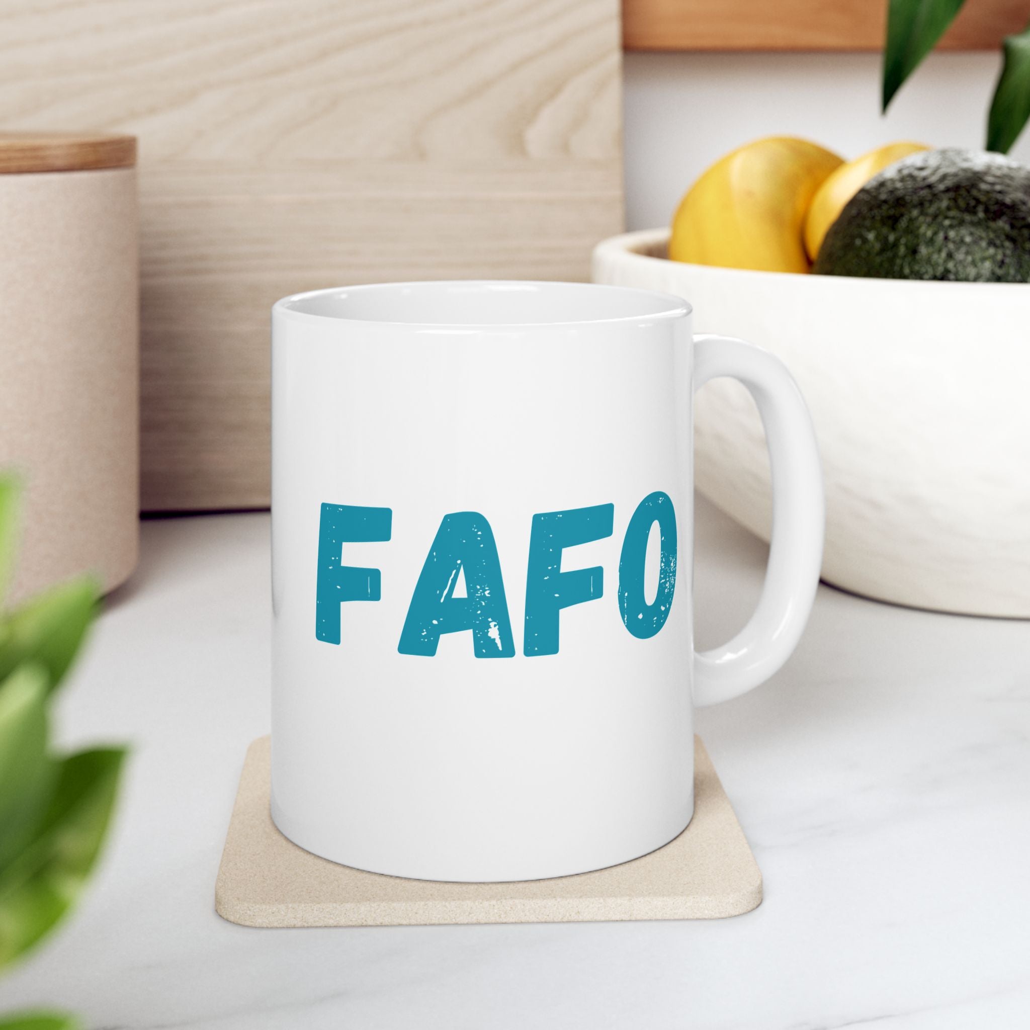 "FAFO - Fish Around and Find Out" Funny Fish Ceramic Mug - 11oz & 15oz