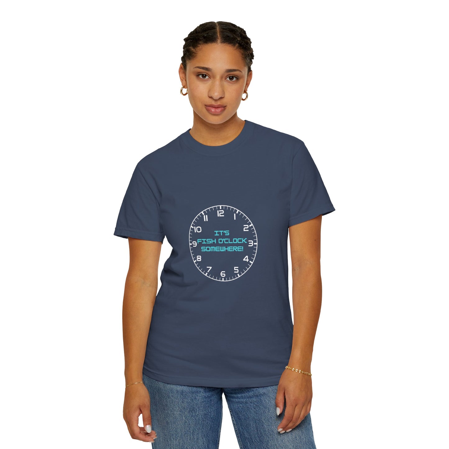 Unisex "It's Fish O'Clock Somewhere!" T-Shirt - Fun Garment-Dyed Tee for Fishing Lovers