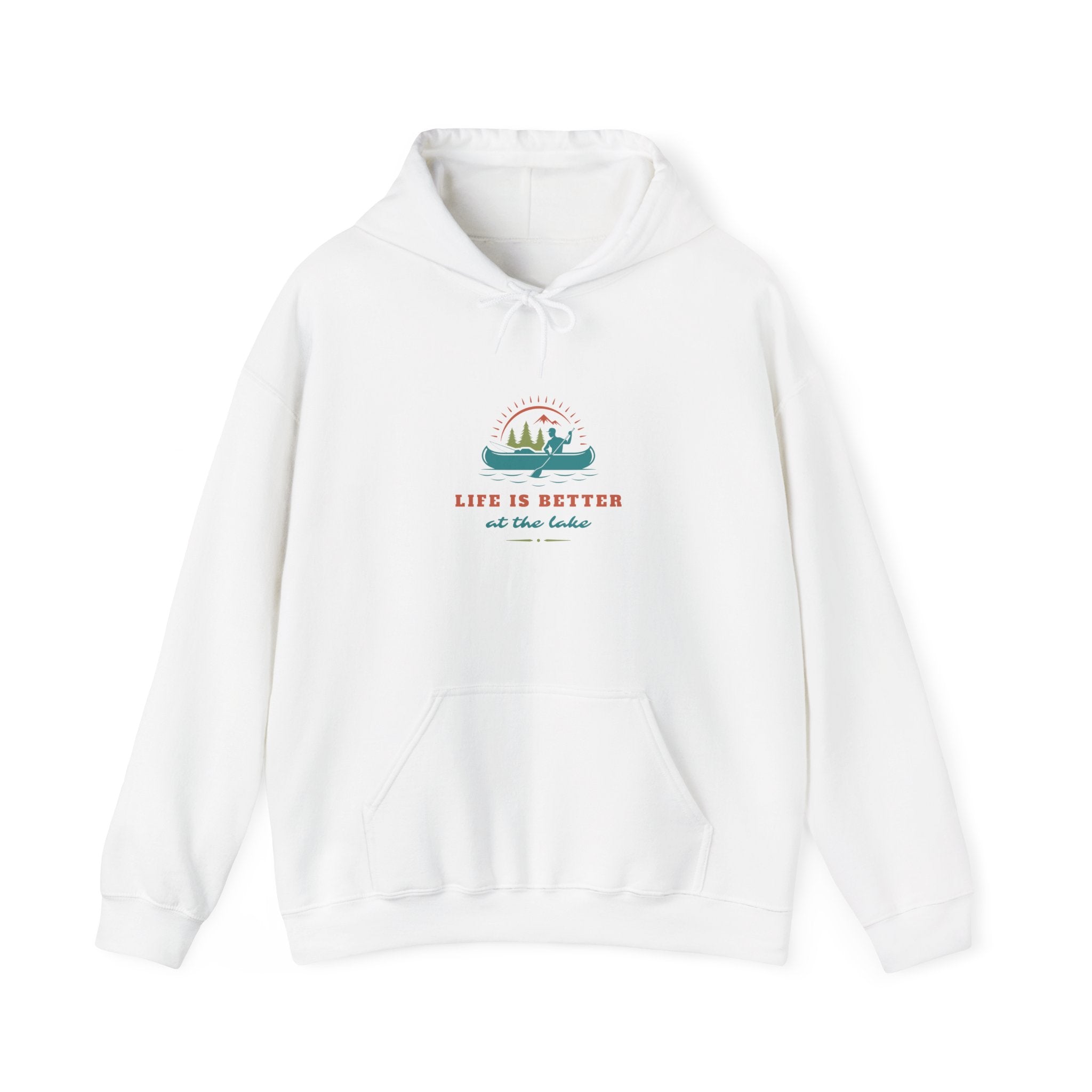 "Life Is Better at the Lake" Hoodie — Cozy Lake Cabin Hooded Sweatshirt