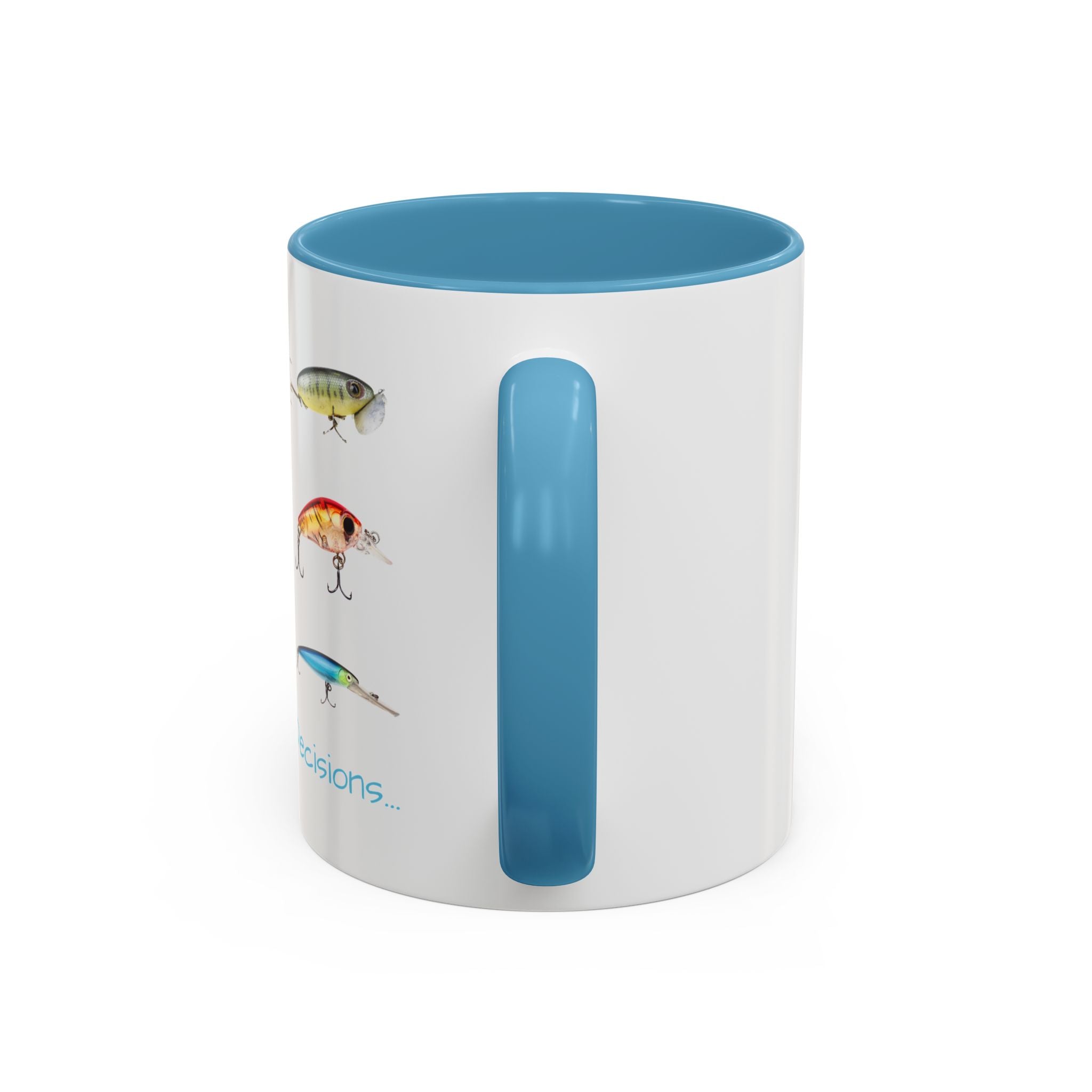 Angler's Accent Coffee Mug - "Decisions...Decisions..." Perfect for Fishing Enthusiasts