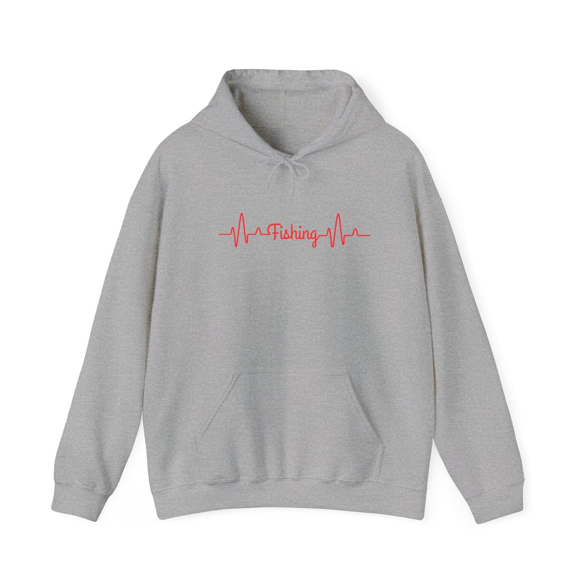 "Fishing Heartbeat" Unisex Hooded Sweatshirt