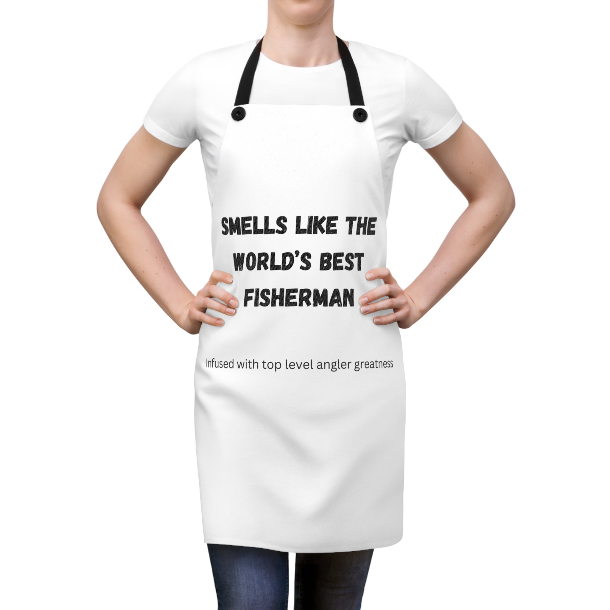 Smells Like the World's Best Fisherman Apron — Funny Fishing Gift for Anglers