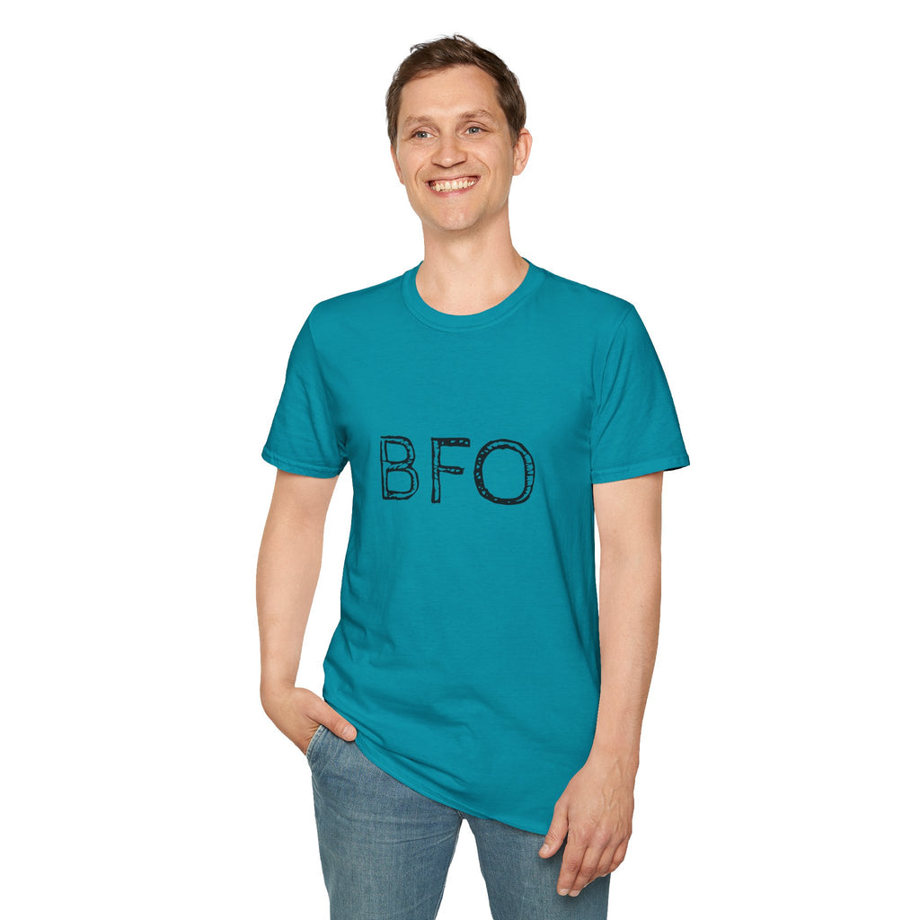 "BFO: Boat Flips Only" Unisex Softstyle T-Shirt - Perfect for Fishing Enthusiasts
