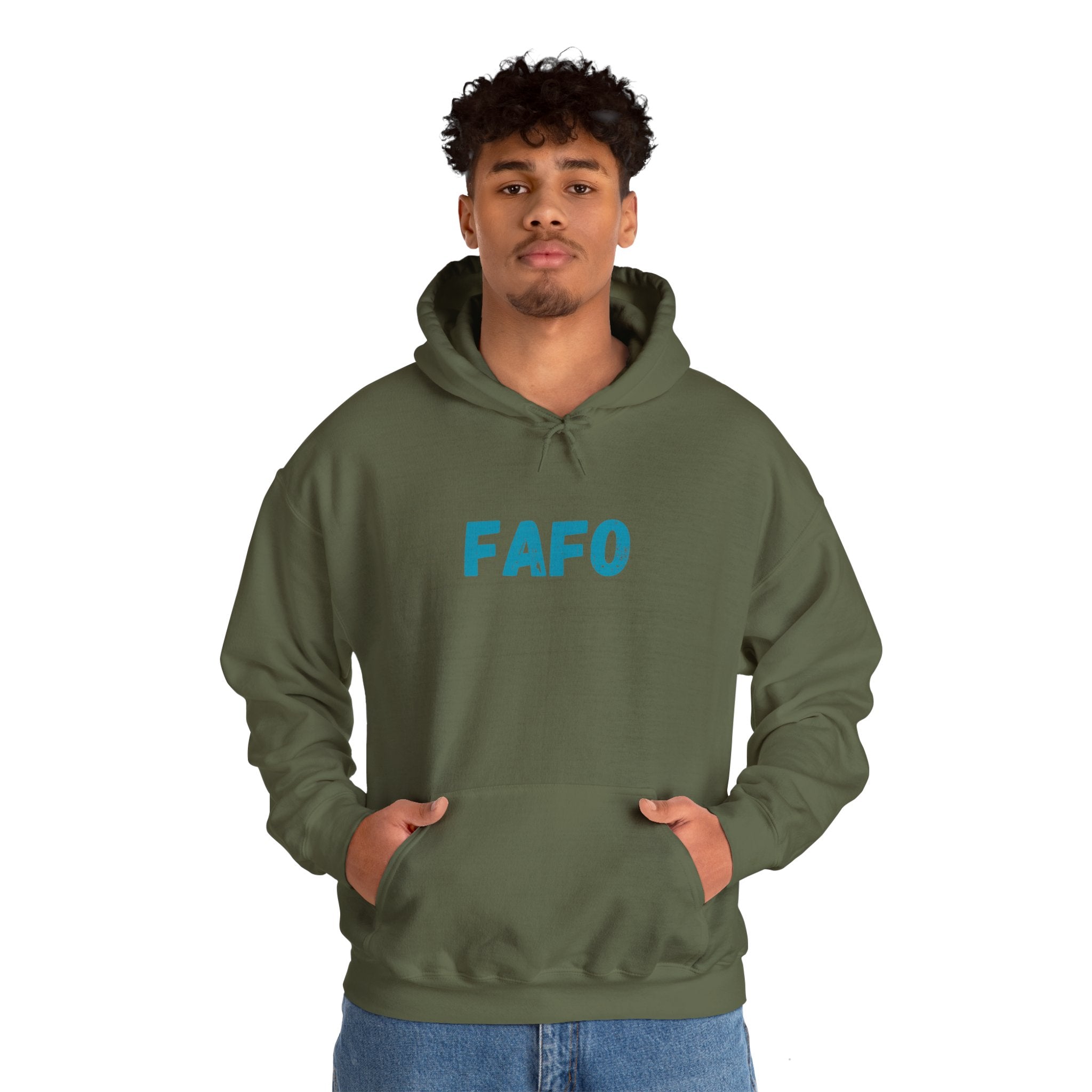 "FAFO - Fish Around and Find Out" Shark Unisex Heavy Blend™ Hooded Sweatshirt - Fun & Casual Streetwear