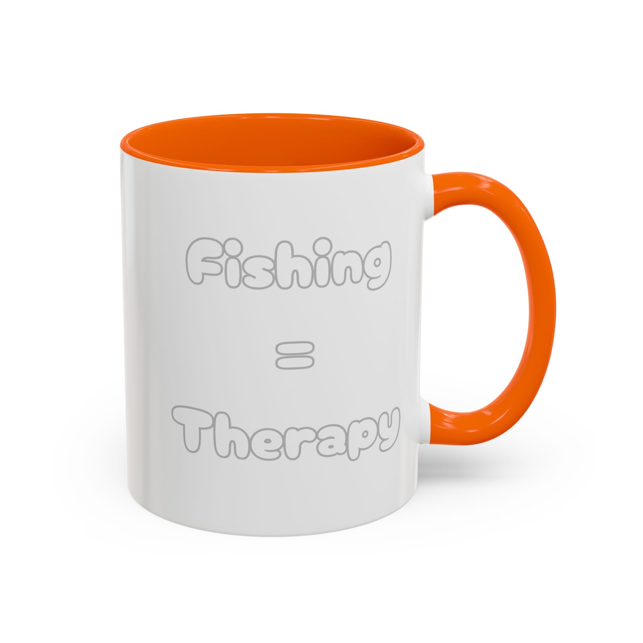 "Fishing = Therapy" Accent Coffee Mug (11, 15oz)