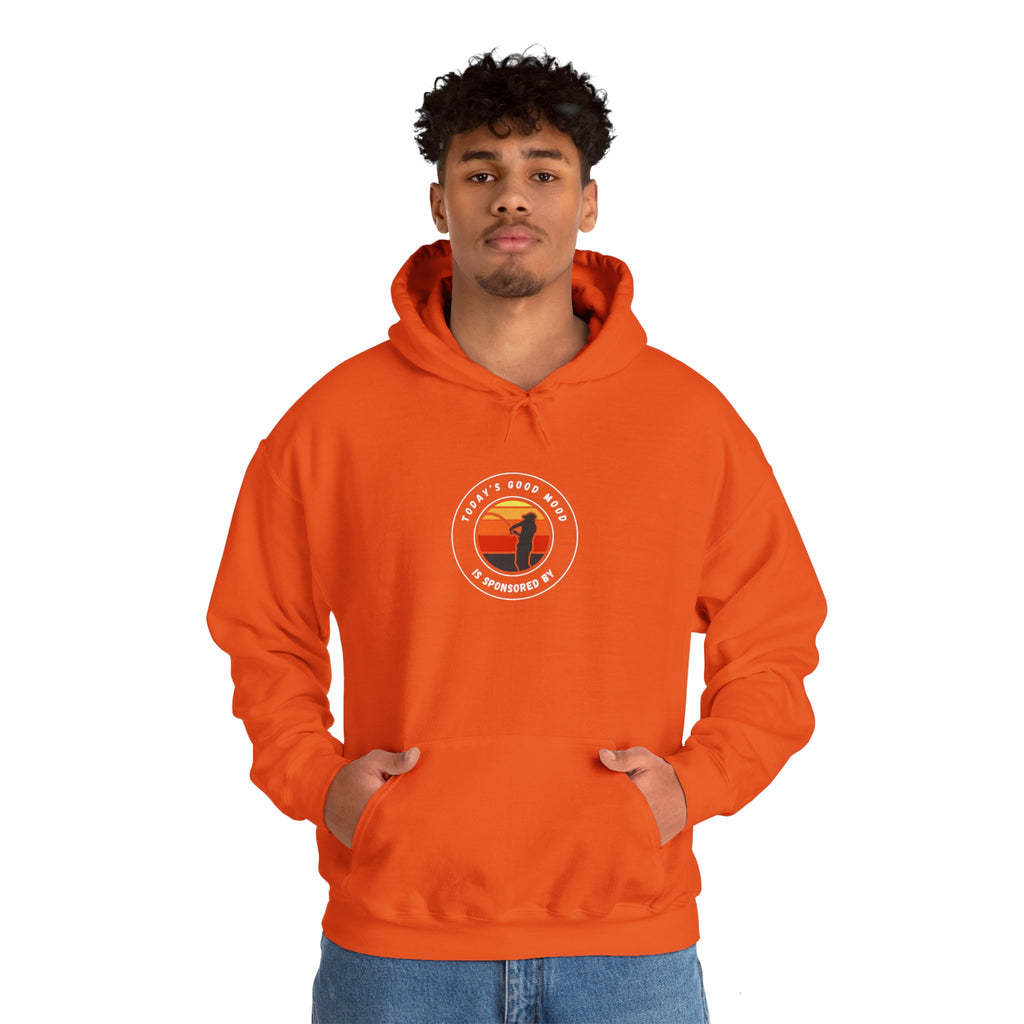 "Today's Good Mood Is Sponsored By Fishing" Retro-Inspired Unisex Hoodie with Cool Graphic Design