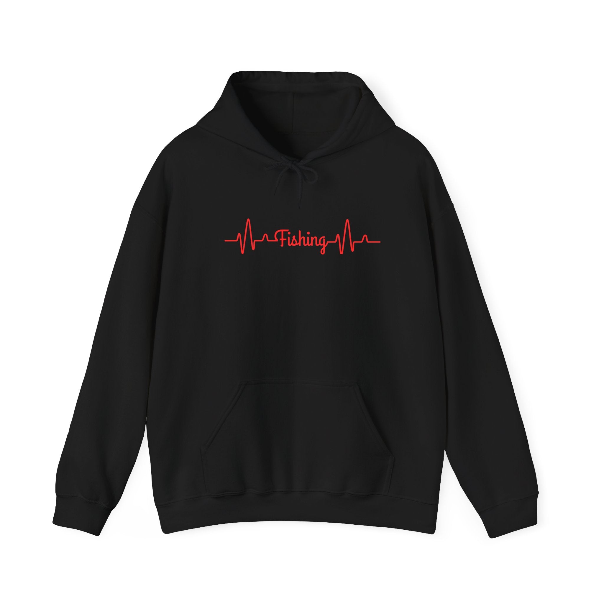 "Fishing Heartbeat" Unisex Hooded Sweatshirt