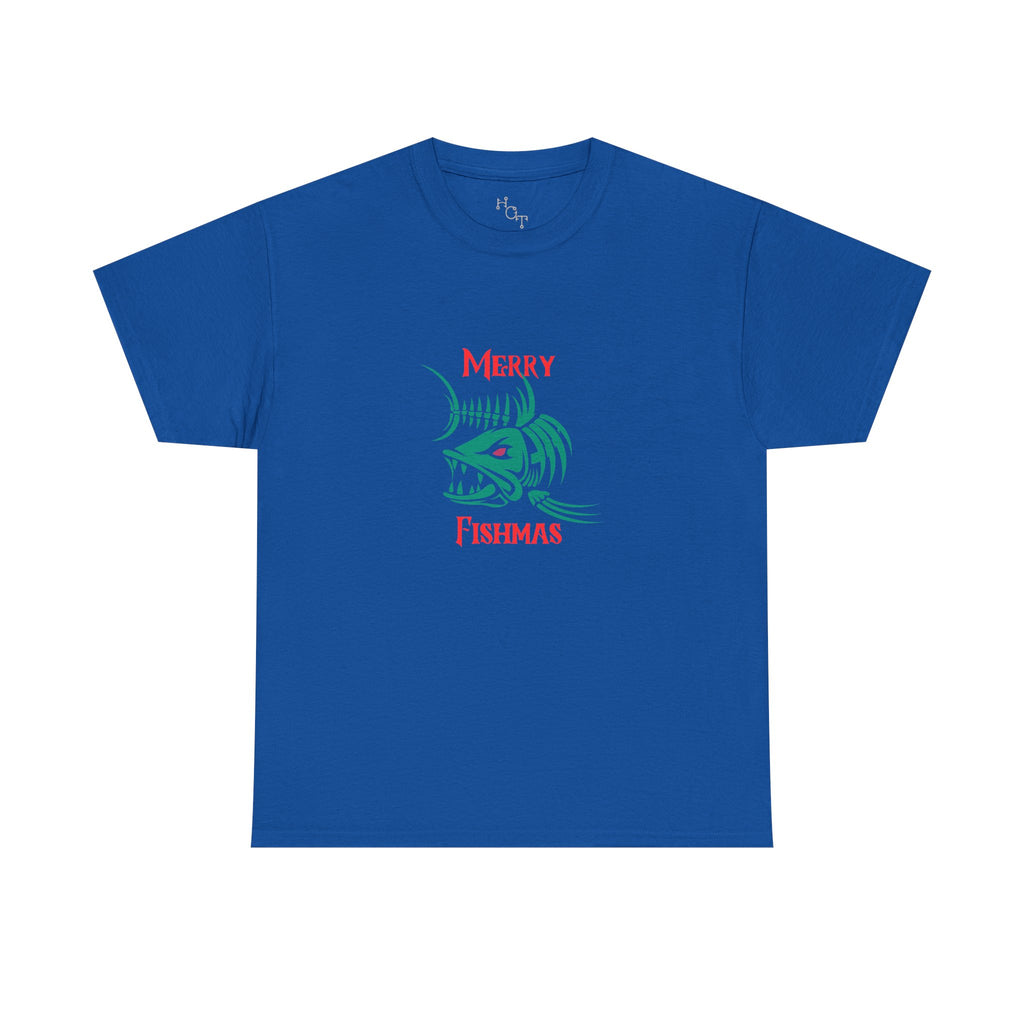 Fishmas Graphic Tee — "Merry Fishmas" Christmas Fishing T-Shirt
