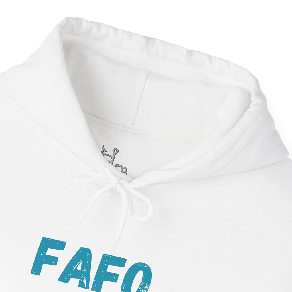 "FAFO - Fish Around and Find Out" Shark Unisex Heavy Blend™ Hooded Sweatshirt - Fun & Casual Streetwear