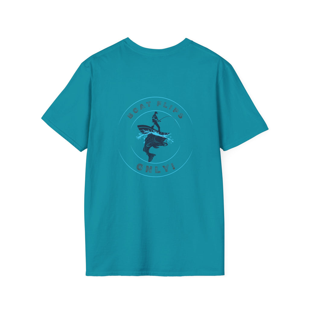 "BFO: Boat Flips Only" Unisex Softstyle T-Shirt - Perfect for Fishing Enthusiasts