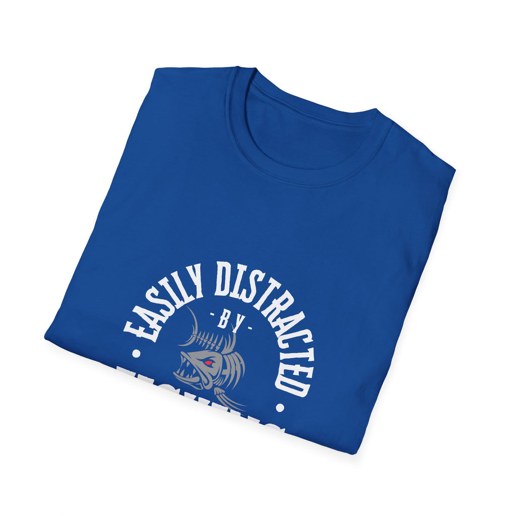 "Easily Distracted by Fishing" Unisex Softstyle T-Shirt