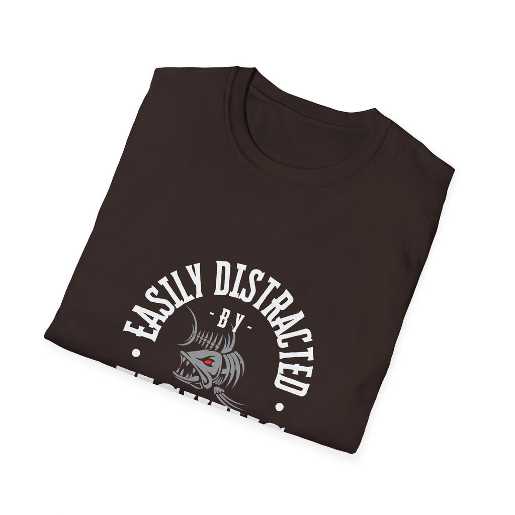 "Easily Distracted by Fishing" Unisex Softstyle T-Shirt