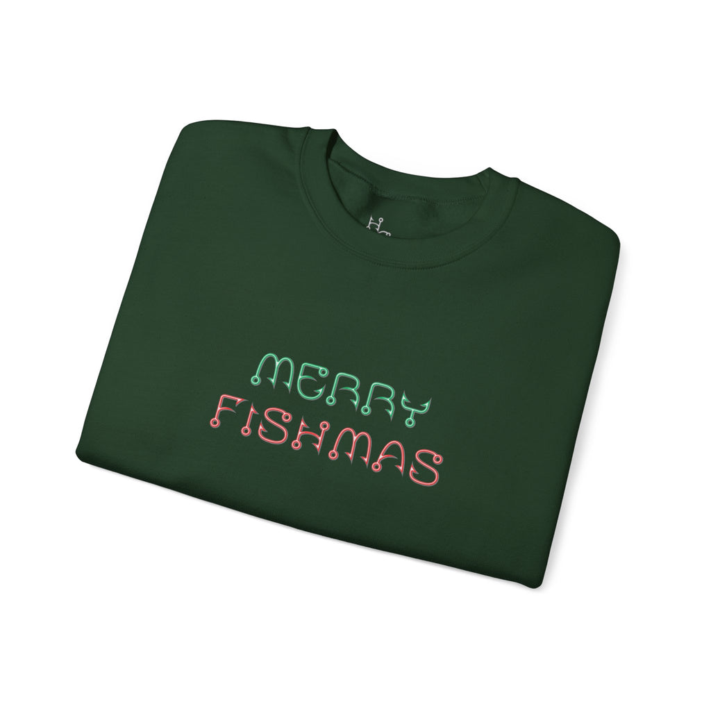 Sweatshirt — "Merry Fishmas" Pastel Holiday Crewneck