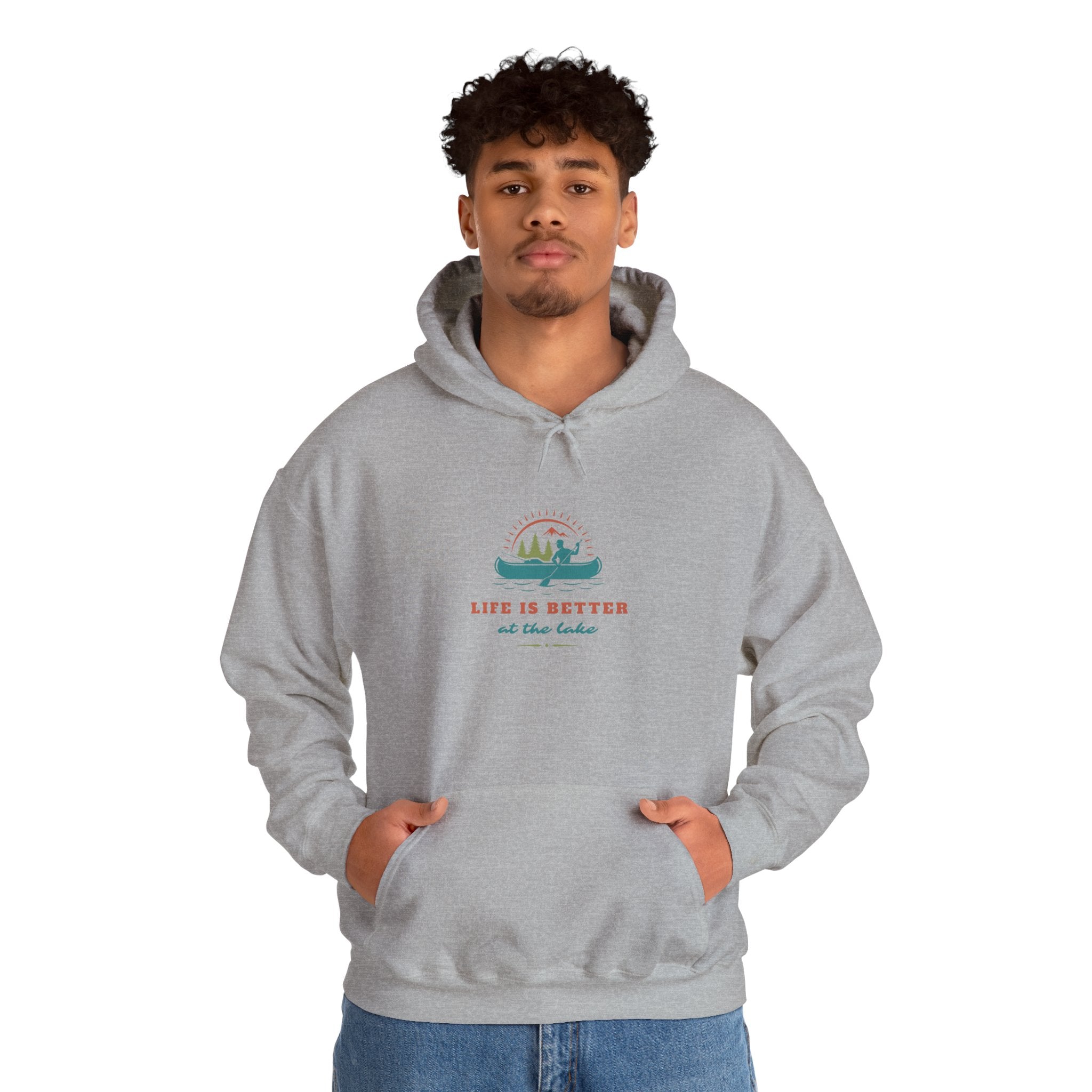 "Life Is Better at the Lake" Hoodie — Cozy Lake Cabin Hooded Sweatshirt