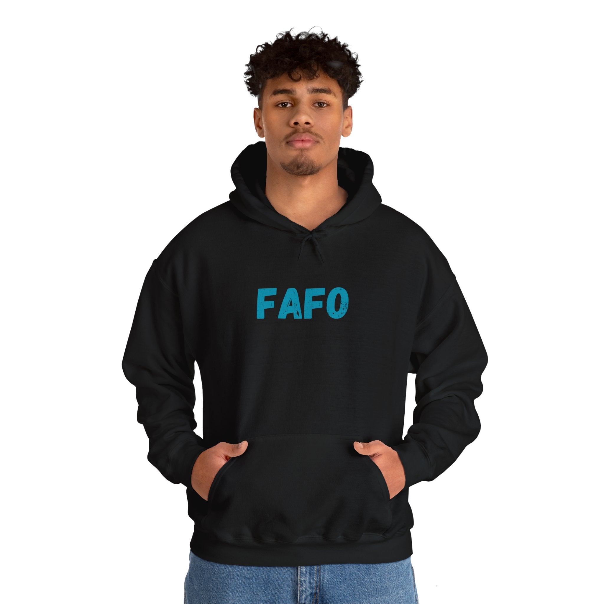 "FAFO - Fish Around and Find Out" Shark Unisex Heavy Blend™ Hooded Sweatshirt - Fun & Casual Streetwear