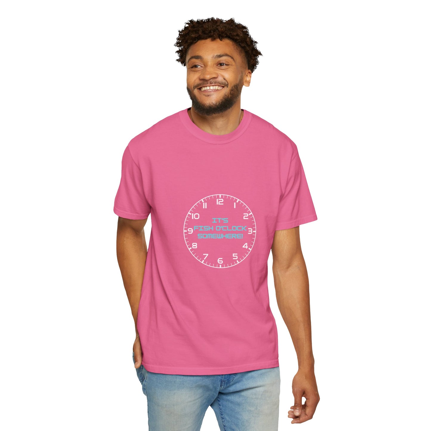 Unisex "It's Fish O'Clock Somewhere!" T-Shirt - Fun Garment-Dyed Tee for Fishing Lovers