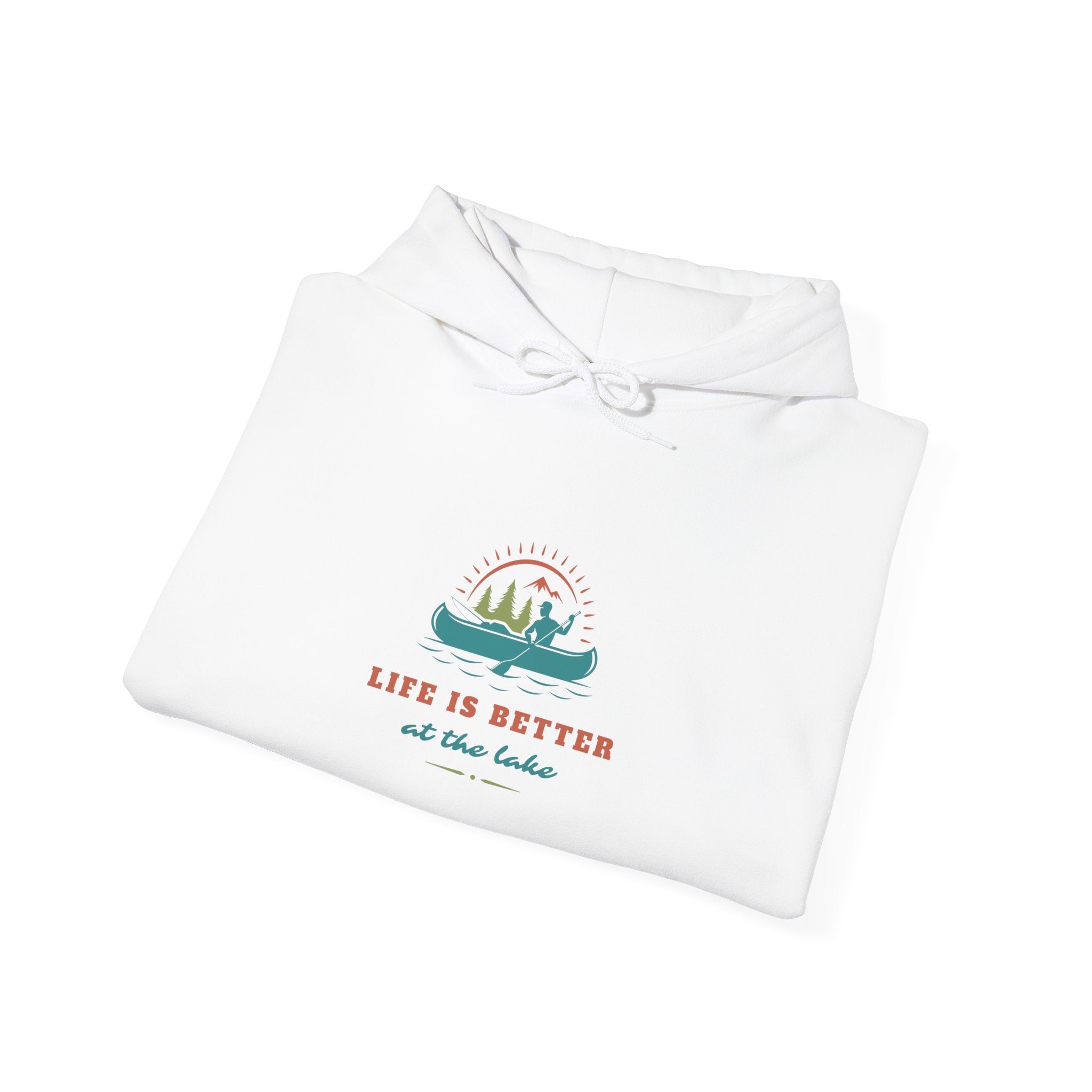"Life Is Better at the Lake" Hoodie — Cozy Lake Cabin Hooded Sweatshirt