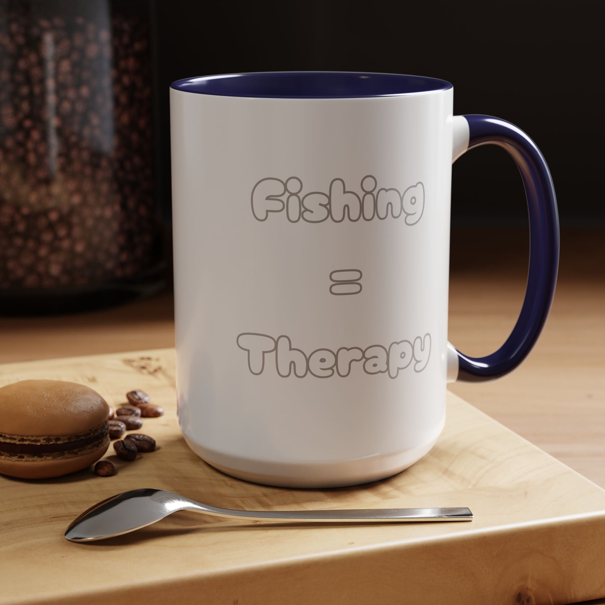 "Fishing = Therapy" Accent Coffee Mug (11, 15oz)