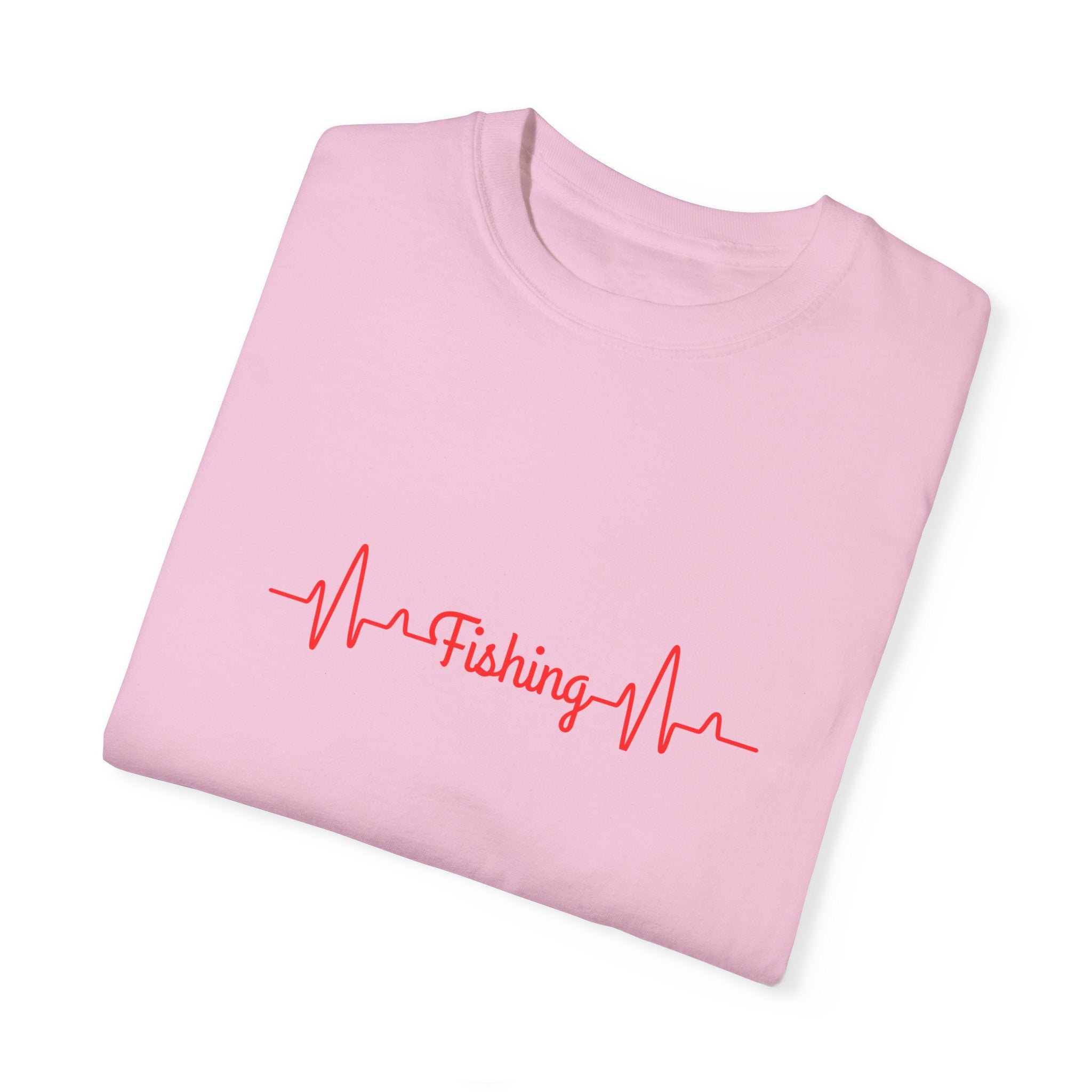 "Fishing Heartbeat" Unisex Garment-Dyed T-Shirt