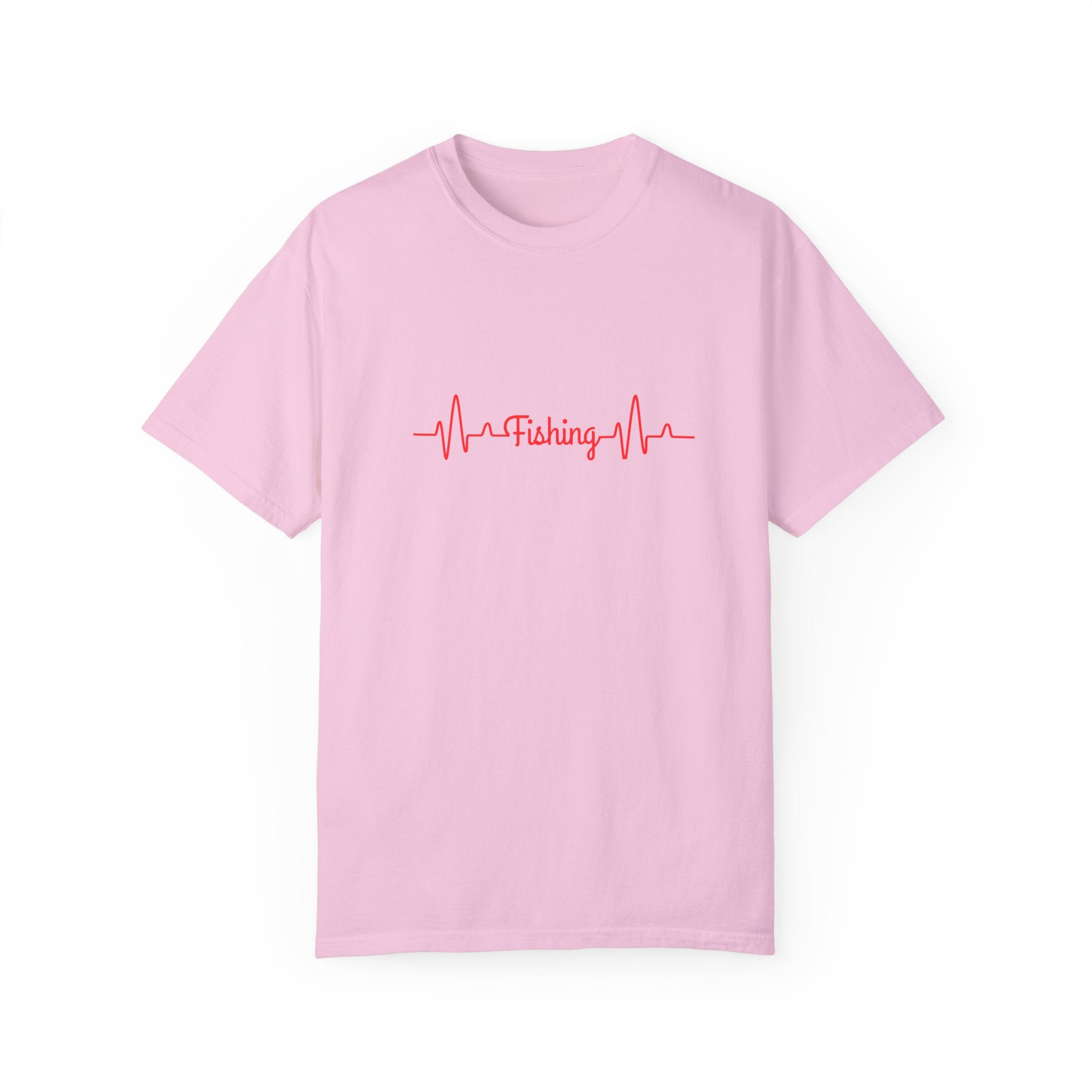 "Fishing Heartbeat" Unisex Garment-Dyed T-Shirt