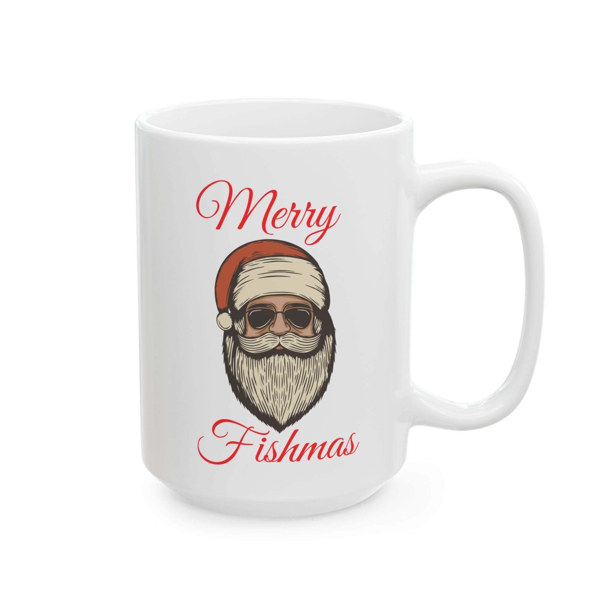 Merry Fishmas Ceramic Mug — "Merry Fishmas" Holiday Coffee Cup (11oz & 15oz)