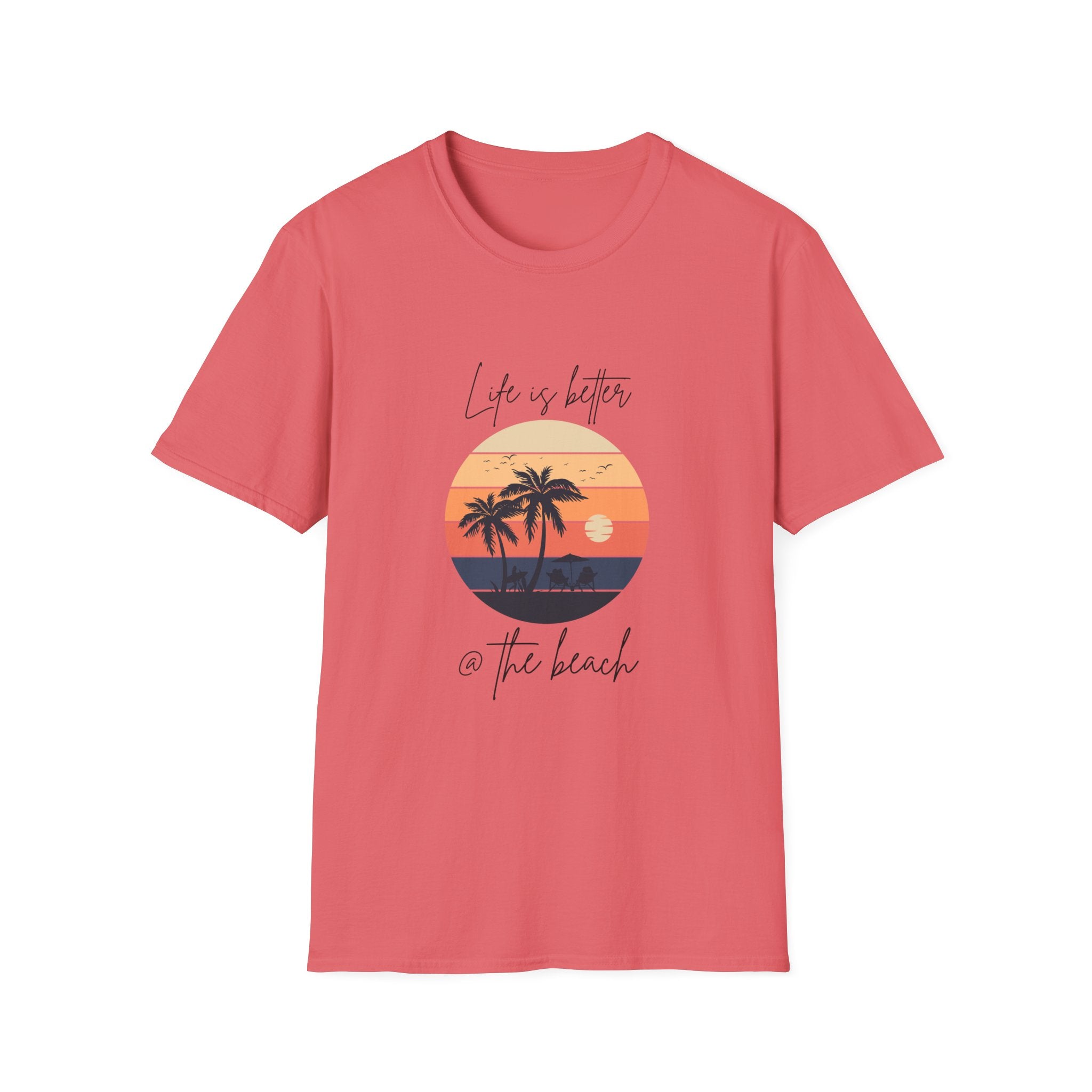 Life is Better @ The Beach Unisex Softstyle T-Shirt