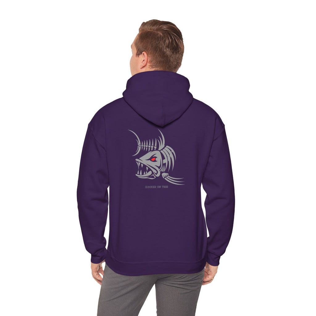 "Fishing University" Unisex Heavy Blend Hoodie - Fun Design for Fishermen