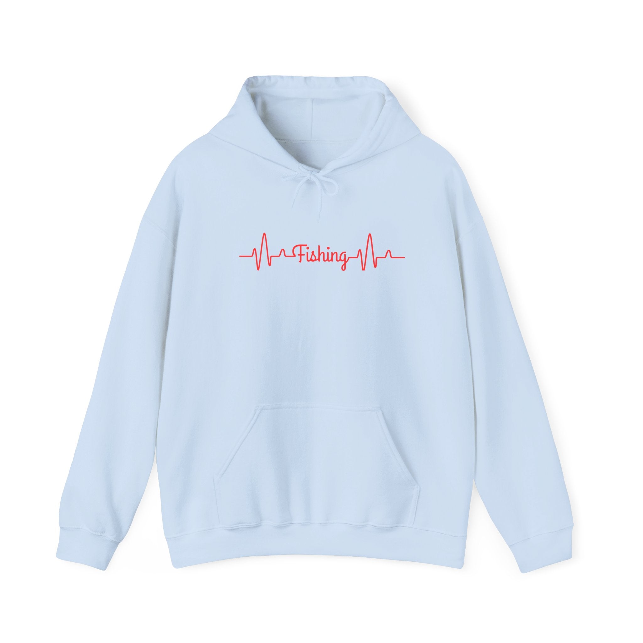 "Fishing Heartbeat" Unisex Hooded Sweatshirt
