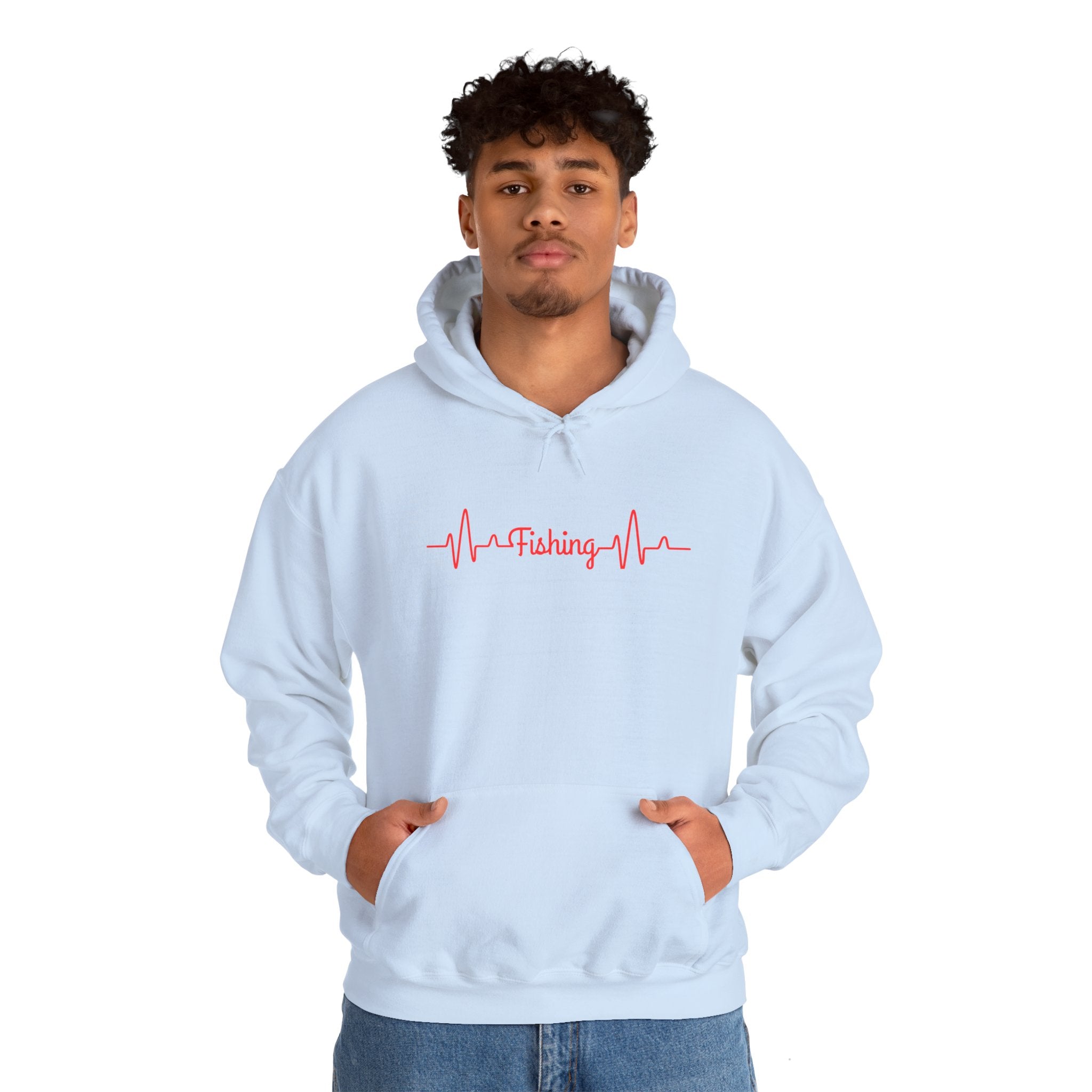 "Fishing Heartbeat" Unisex Hooded Sweatshirt