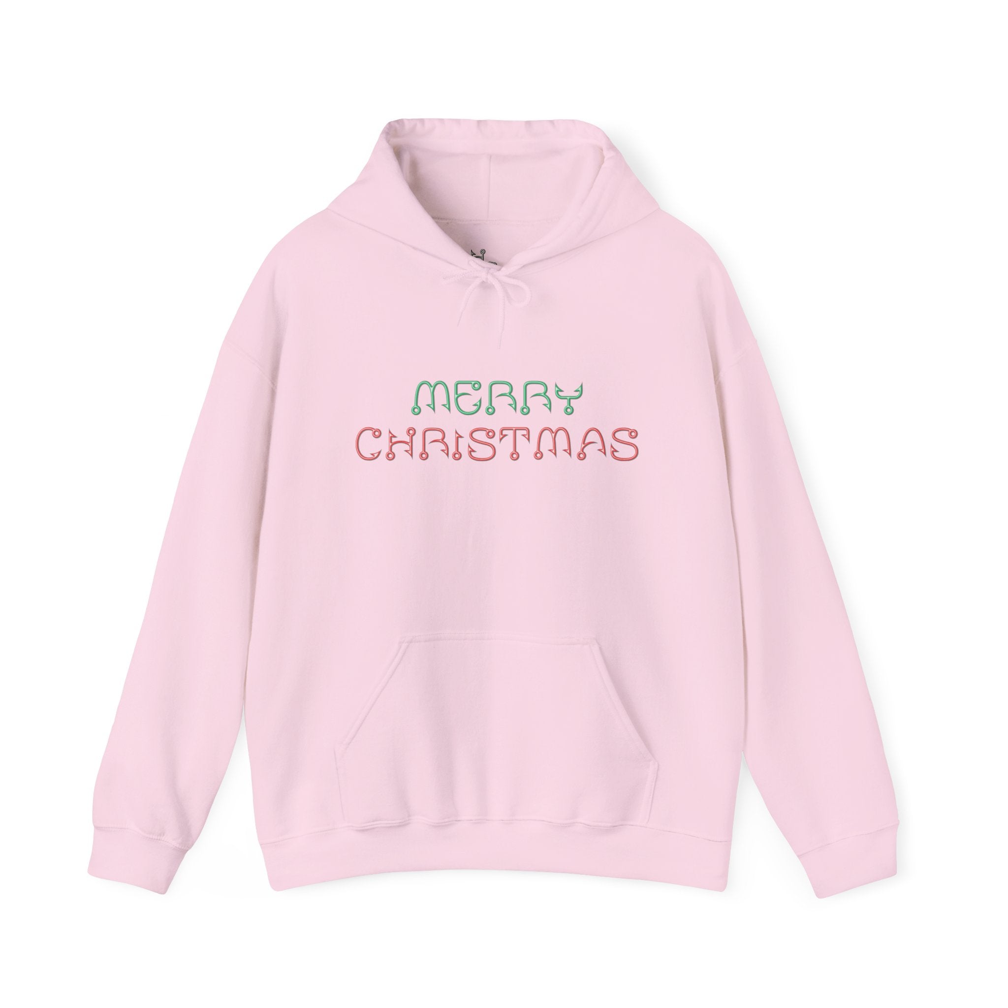Merry Christmas Fishing Hook Script Hoodie — Cozy Holiday Sweatshirt