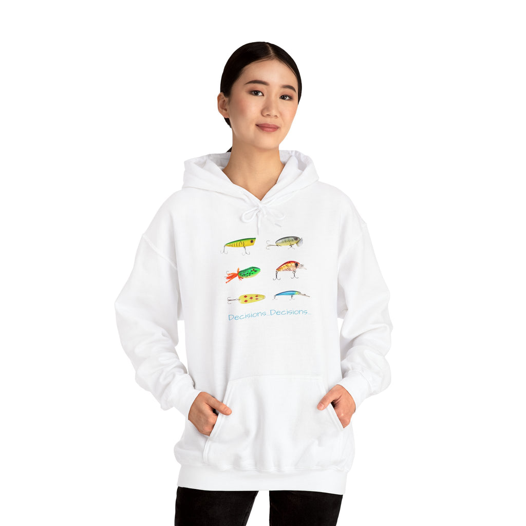 Fishing Enthusiast Hoodie - "Decisions...Decisions..."