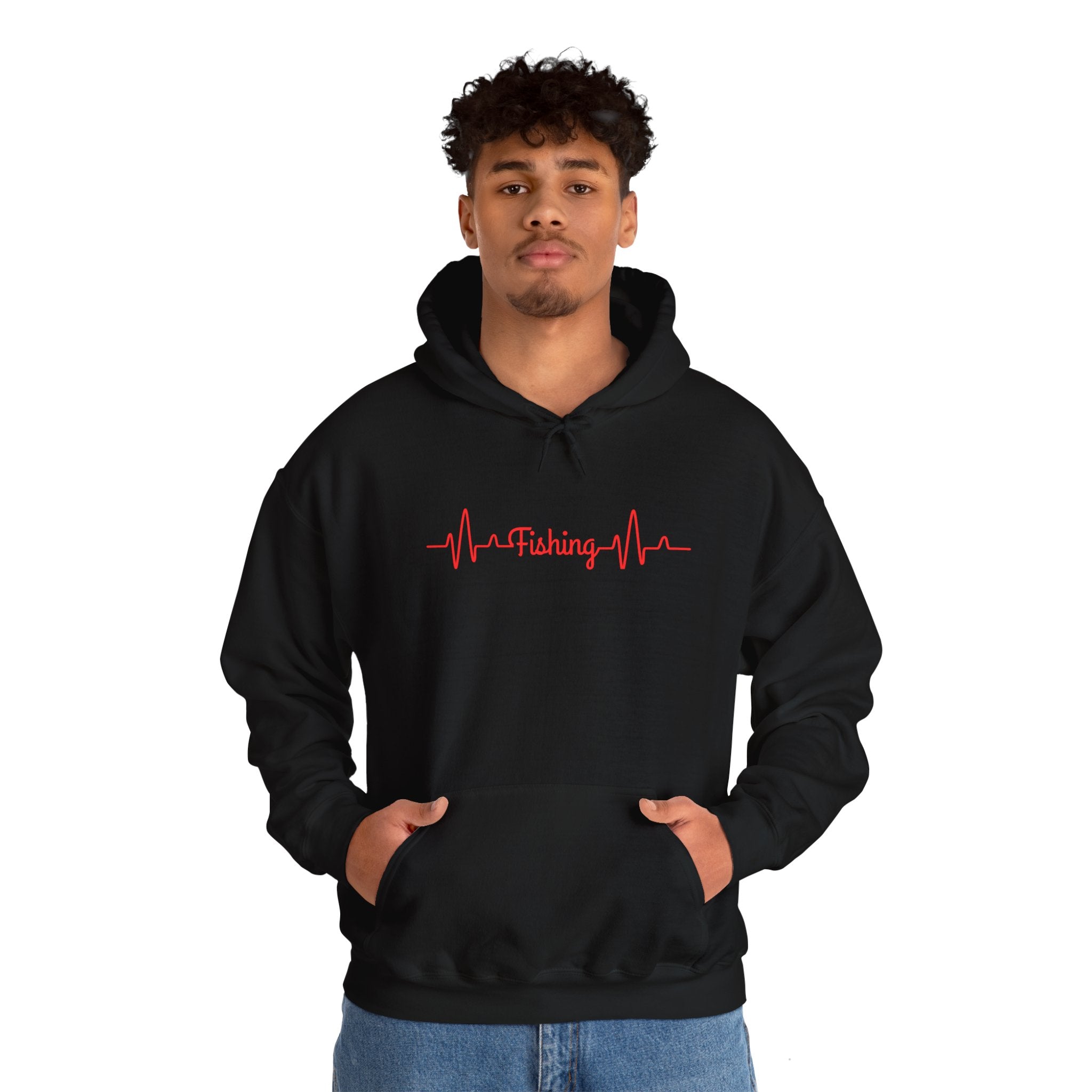 "Fishing Heartbeat" Unisex Hooded Sweatshirt