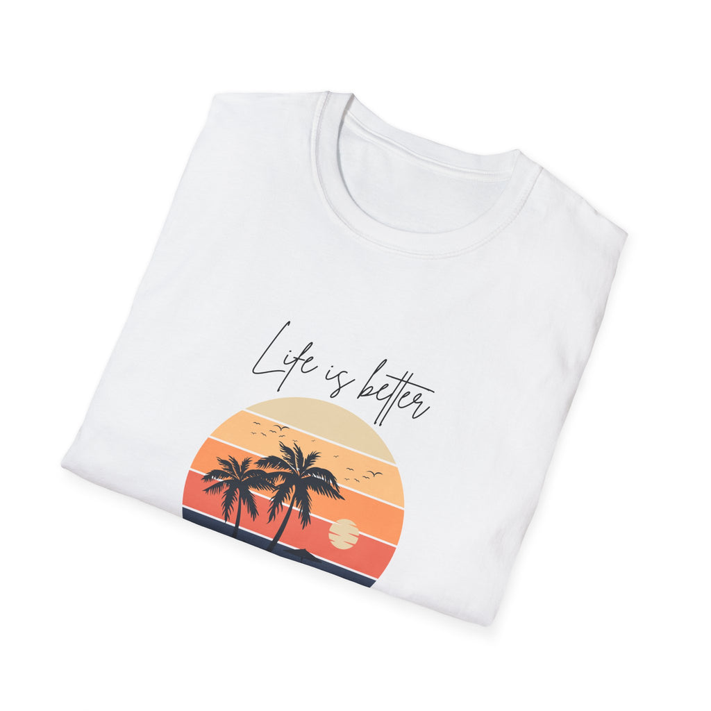Life is Better @ The Beach Unisex Softstyle T-Shirt